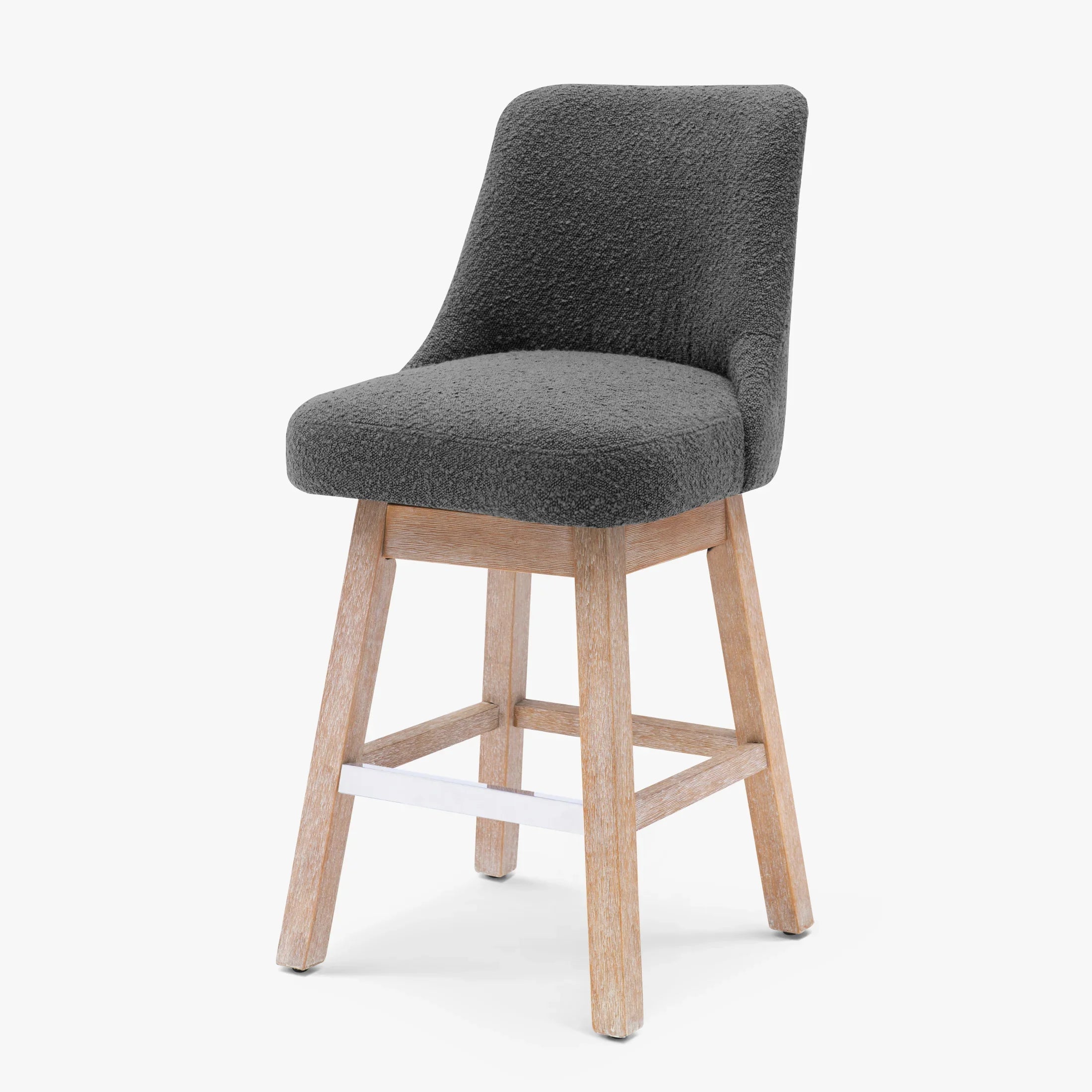 Amélie 26" Upholstered Swivel Counter Height Bar Stool
