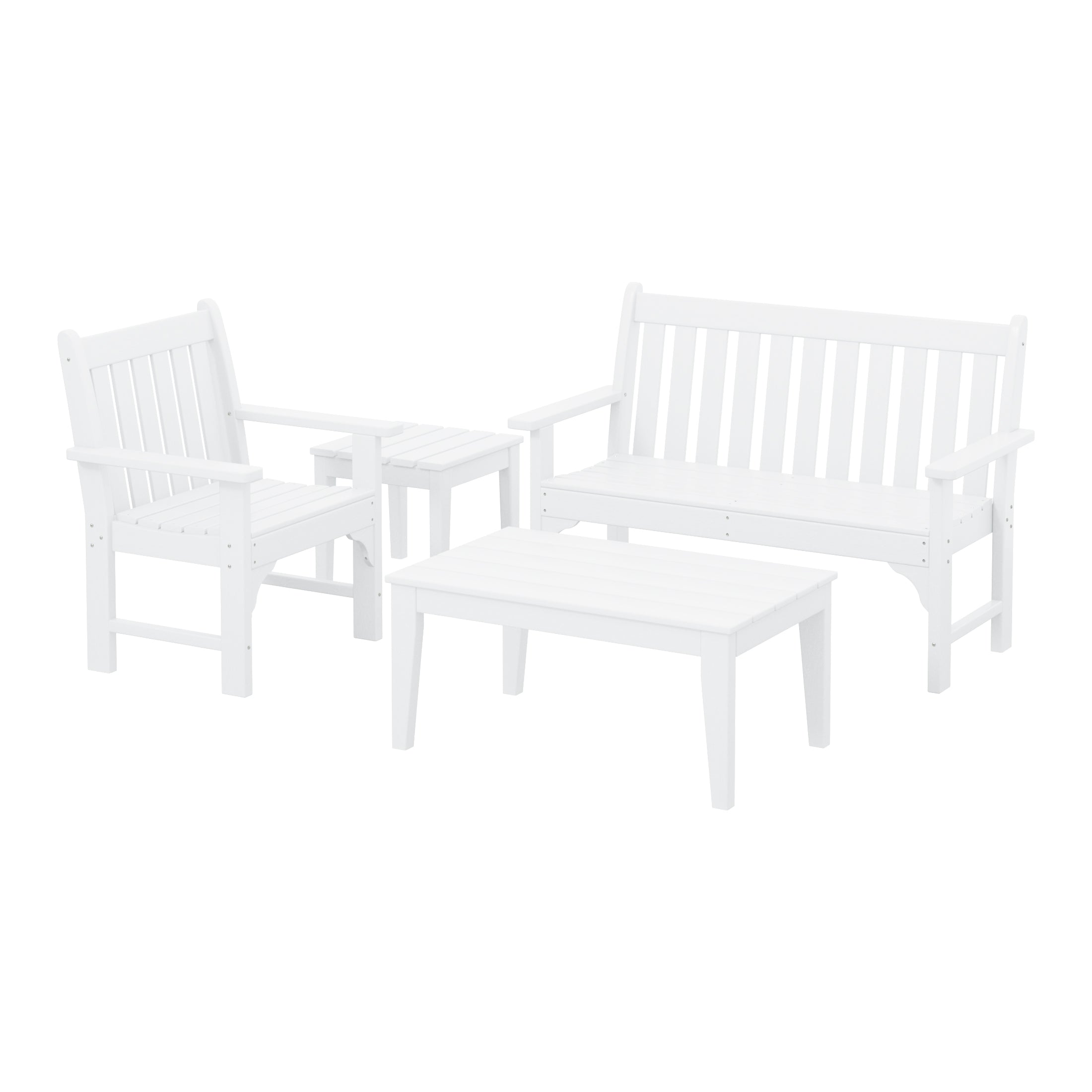 Paradise 4-Piece HDPE Outdoor Patio Furniture Couch Set