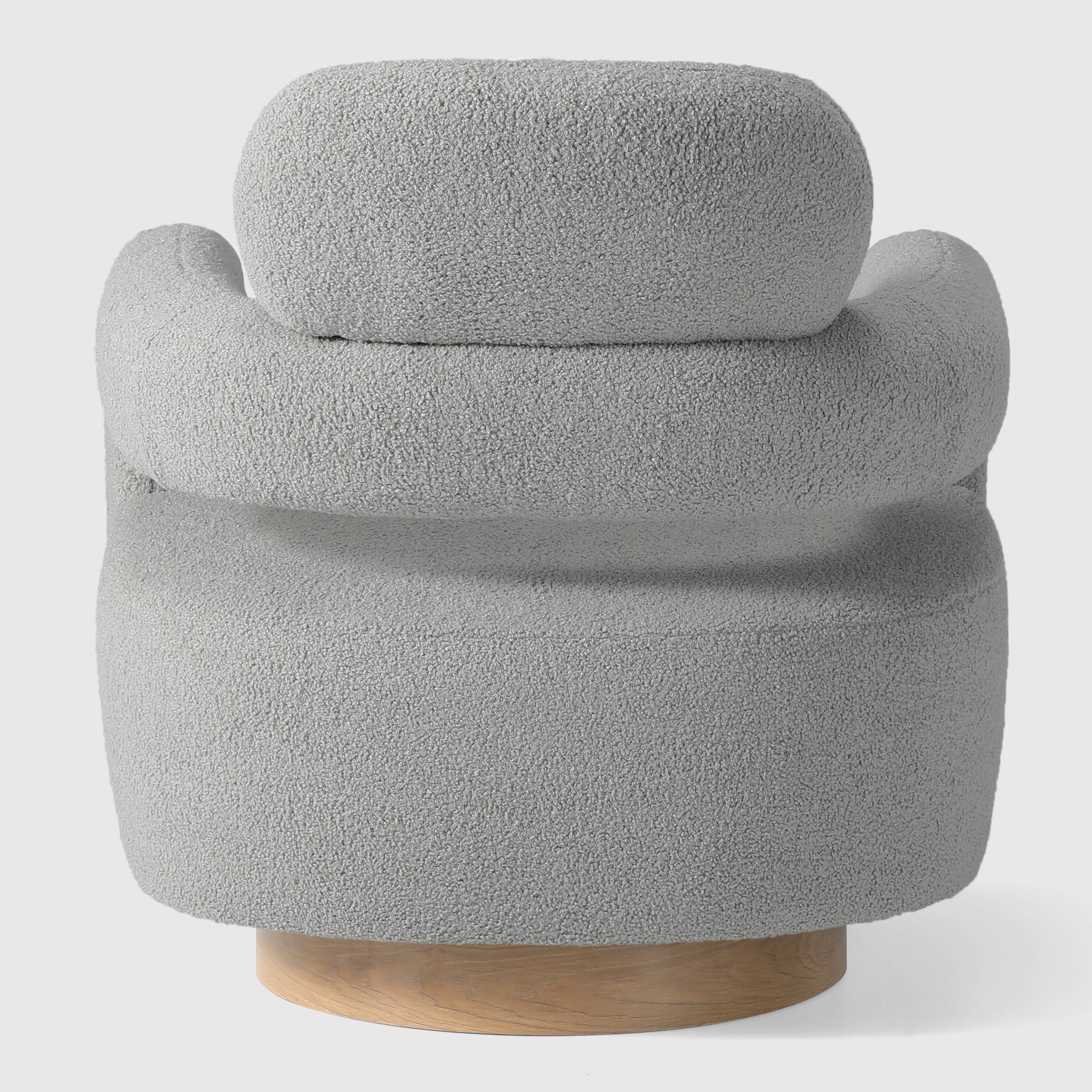 Celine Mid-Century Modern Sherpa Swivel Barrel Accent Chair