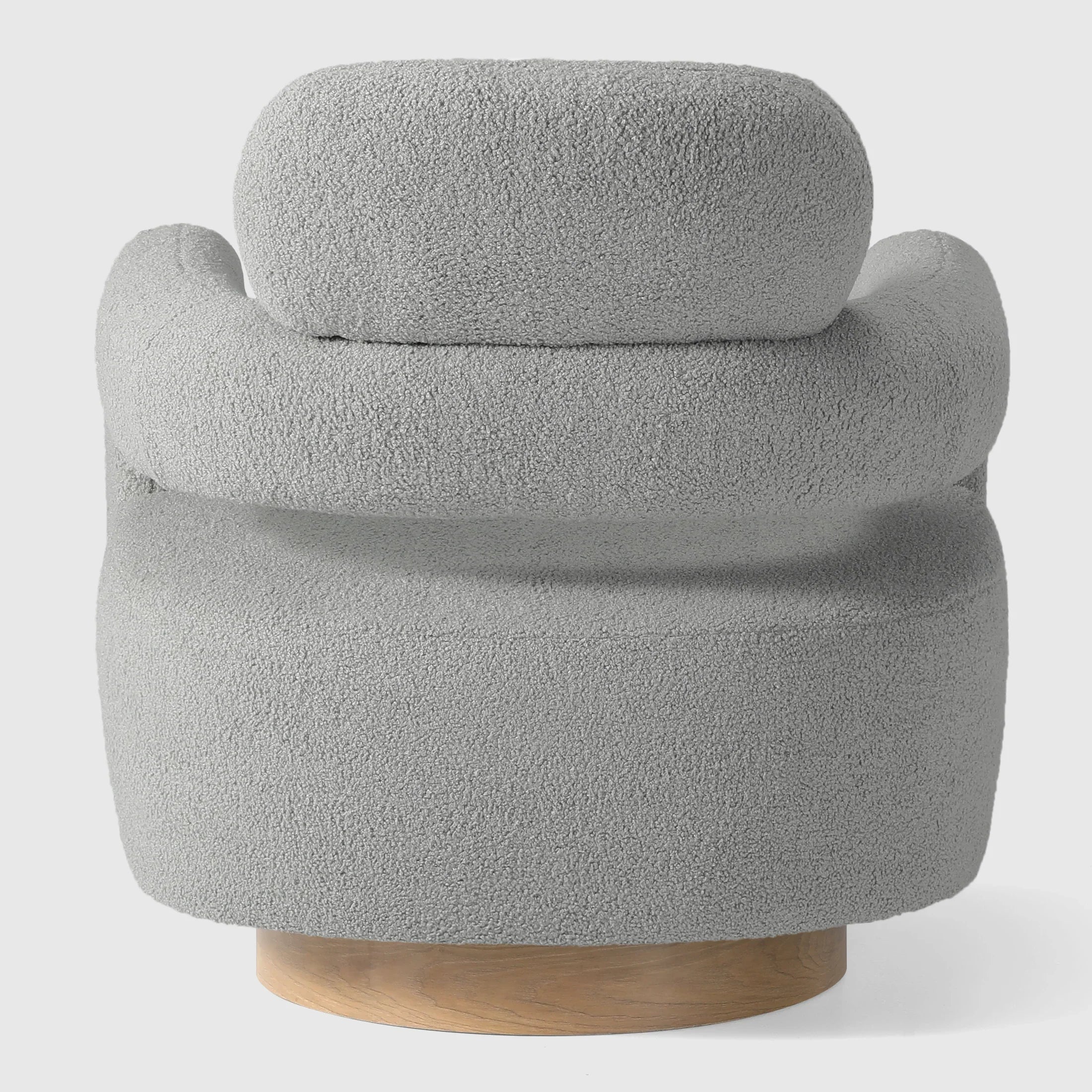 Celine Mid-Century Modern Sherpa Swivel Barrel Accent Chair (Set of 2)