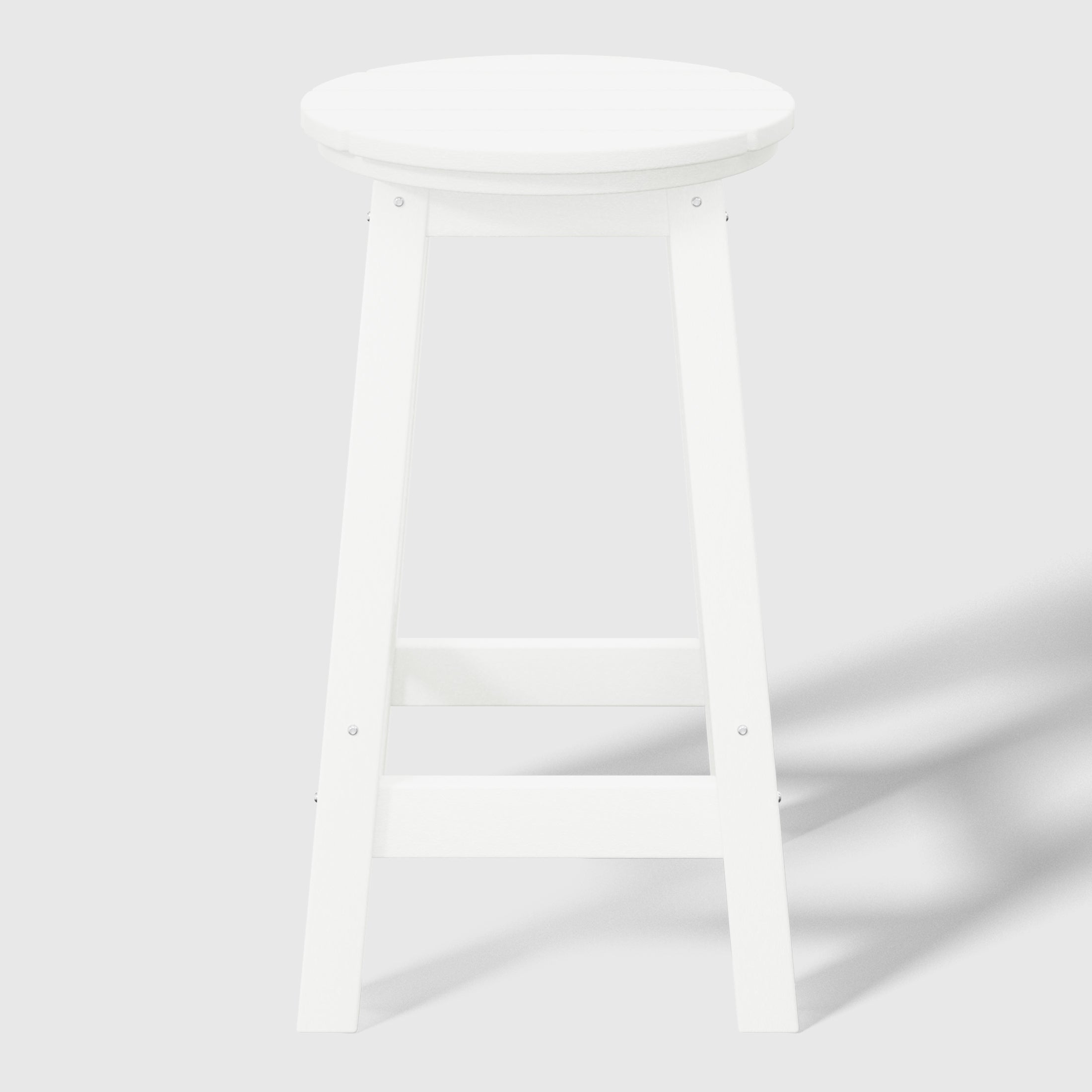 Paradise 24" HDPE Outdoor Patio Round Counter Height Bar Stool Set of 2