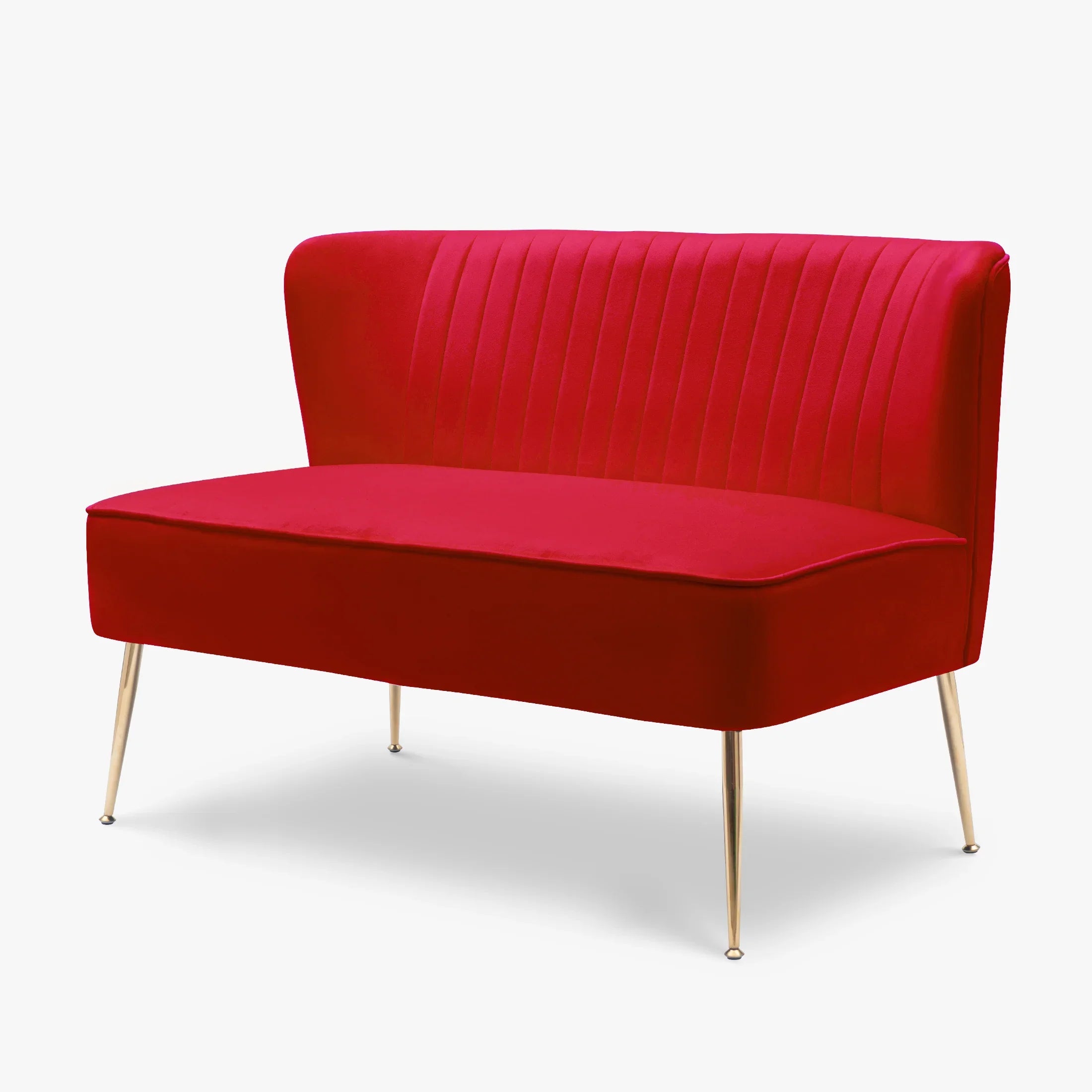 Alaia 46" Wide Upholstered Velvet Love Seat Sofa
