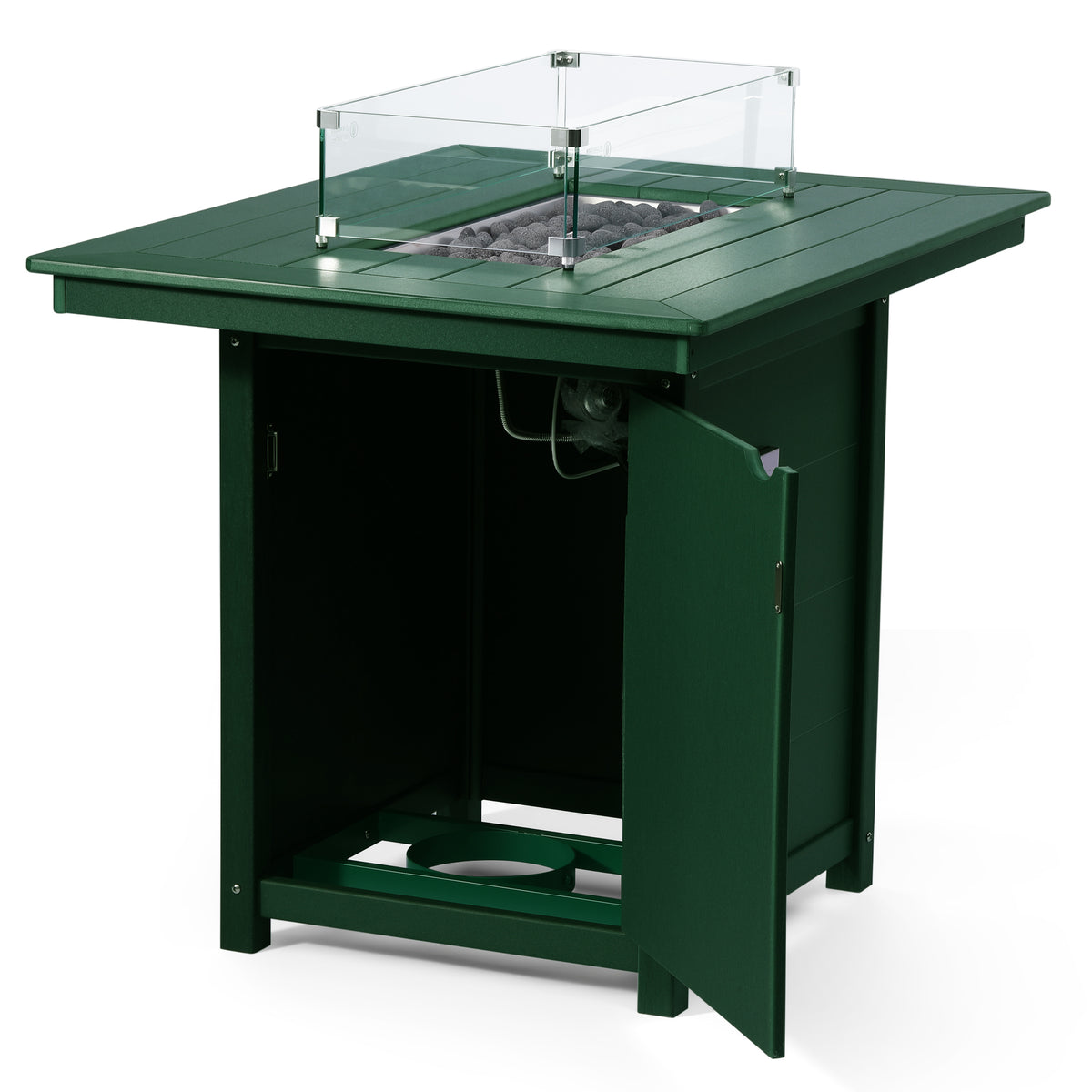 Sol 46" Modern Outdoor Patio Gas Propane Rectangle Fire Pit Table