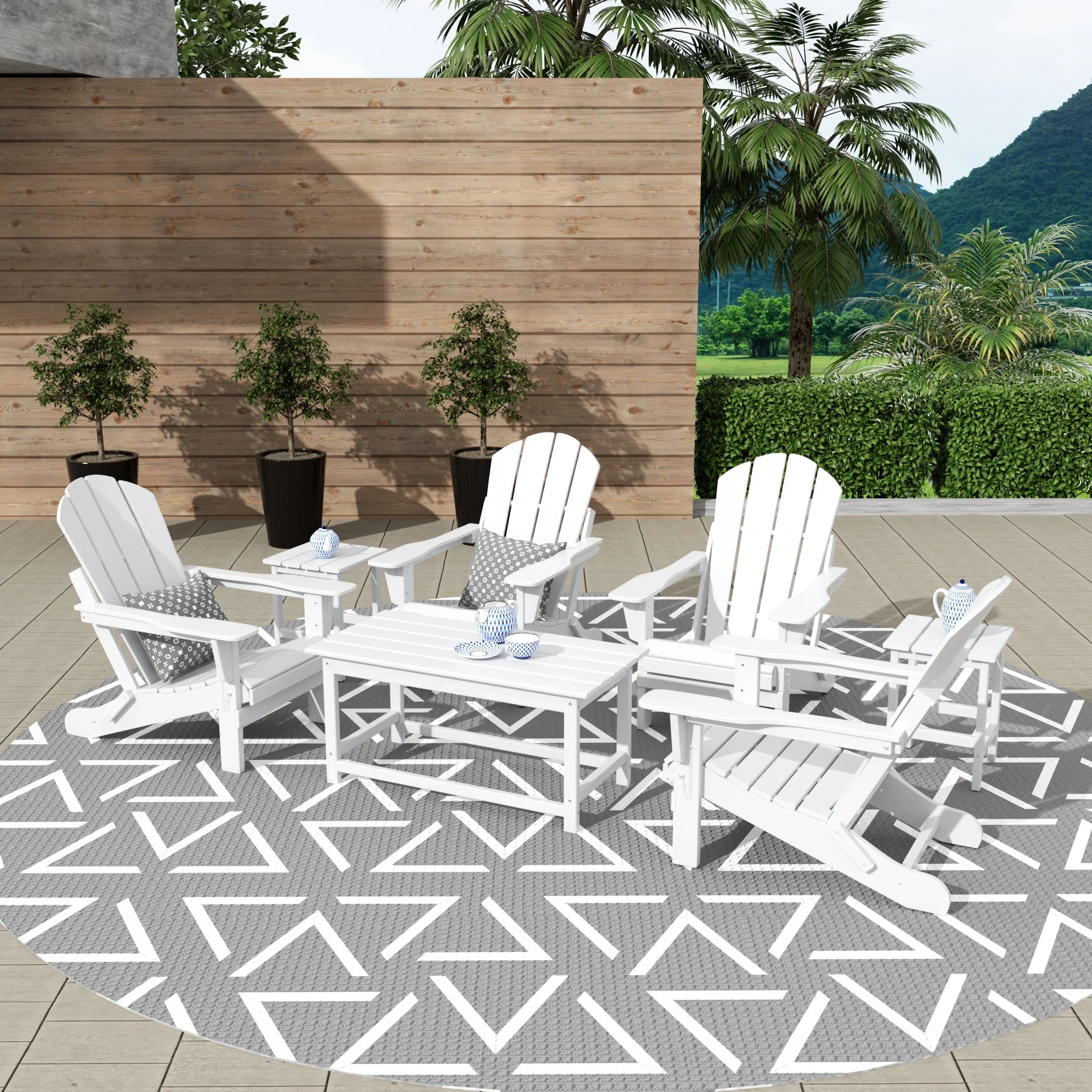 Paradise 3-Piece set outdoor Coffee and Side table for Adirondack chair