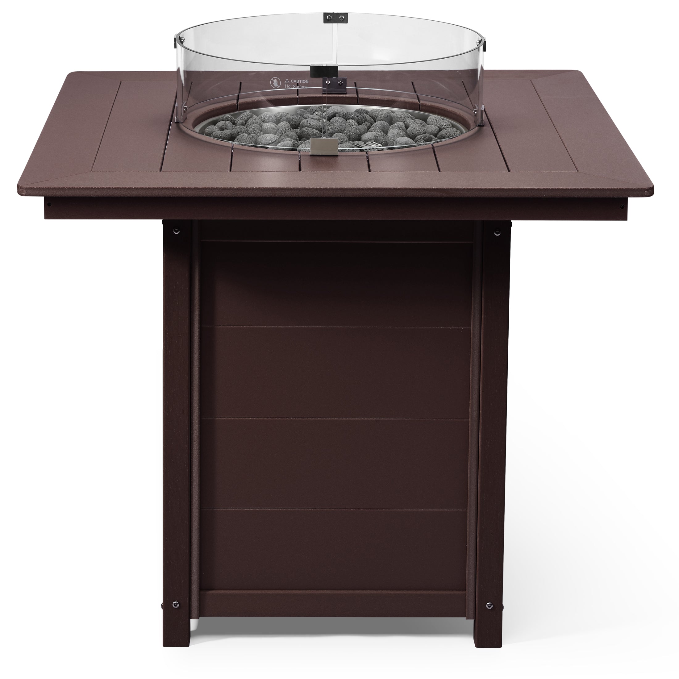 Sol 42" Modern Outdoor Patio Gas Propane Square Fire Pit Table