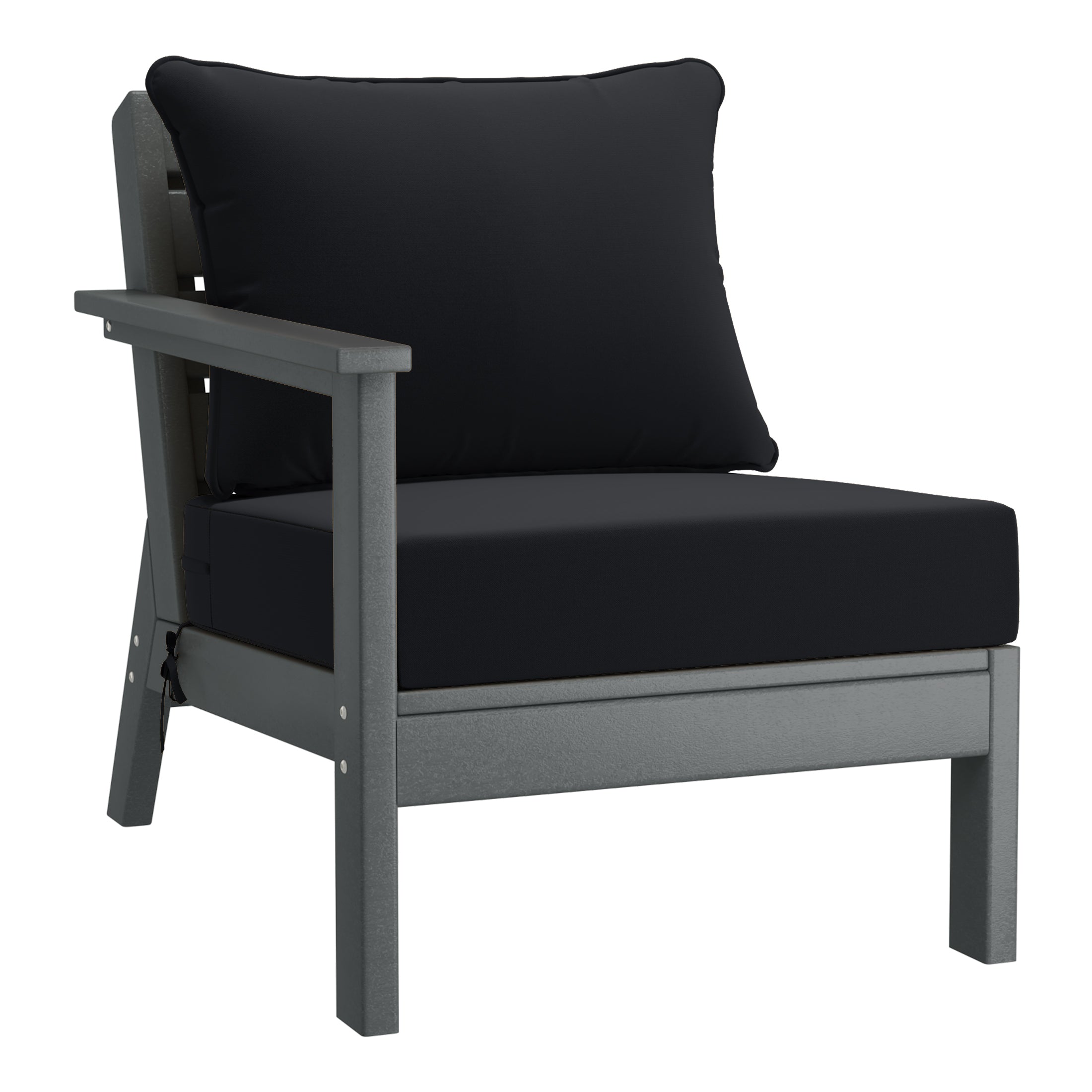 Portsmouth Outdoor Patio HDPE Sectional Sofa with Patio Cushions