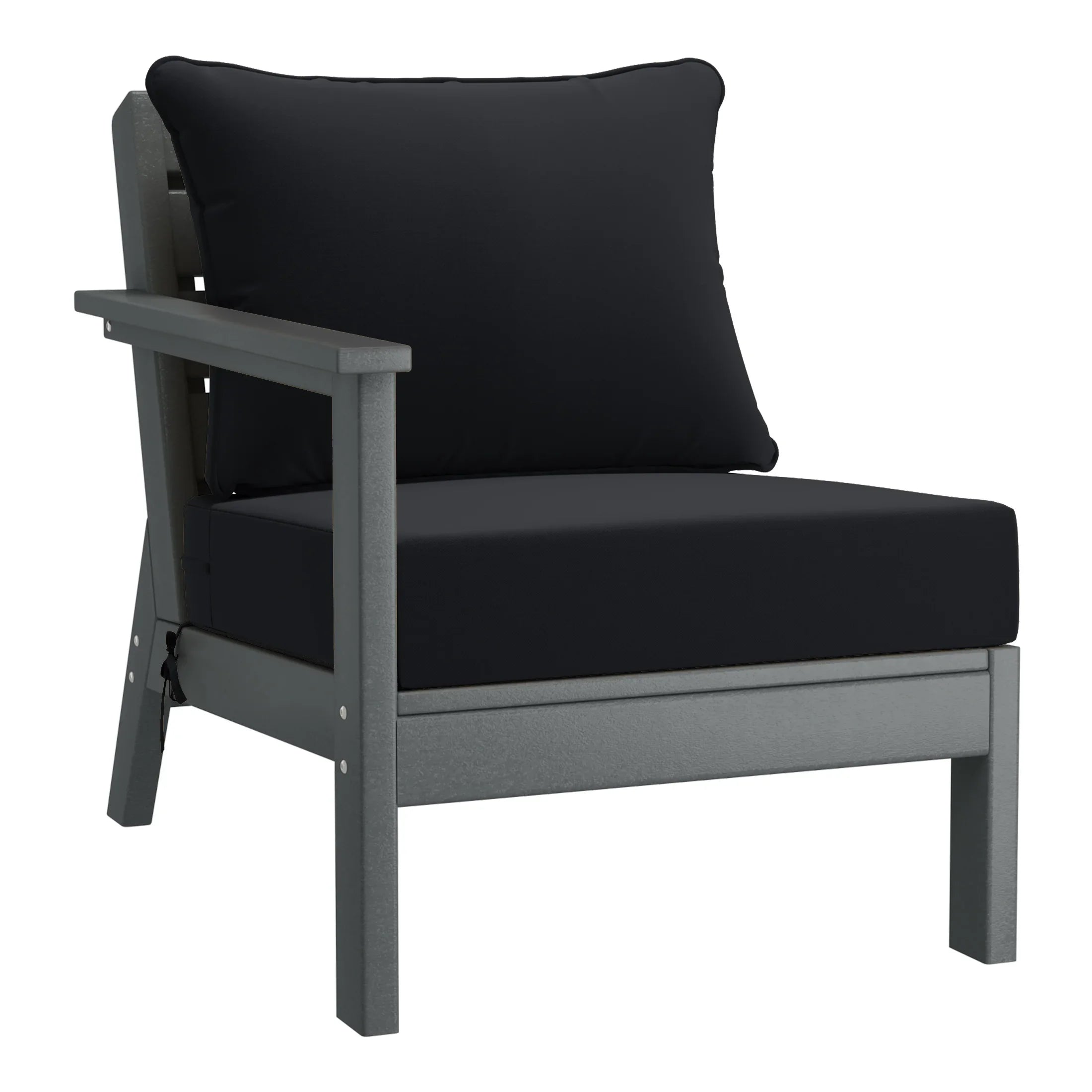 Portsmouth Outdoor Patio HDPE Sectional Sofa with Patio Cushions