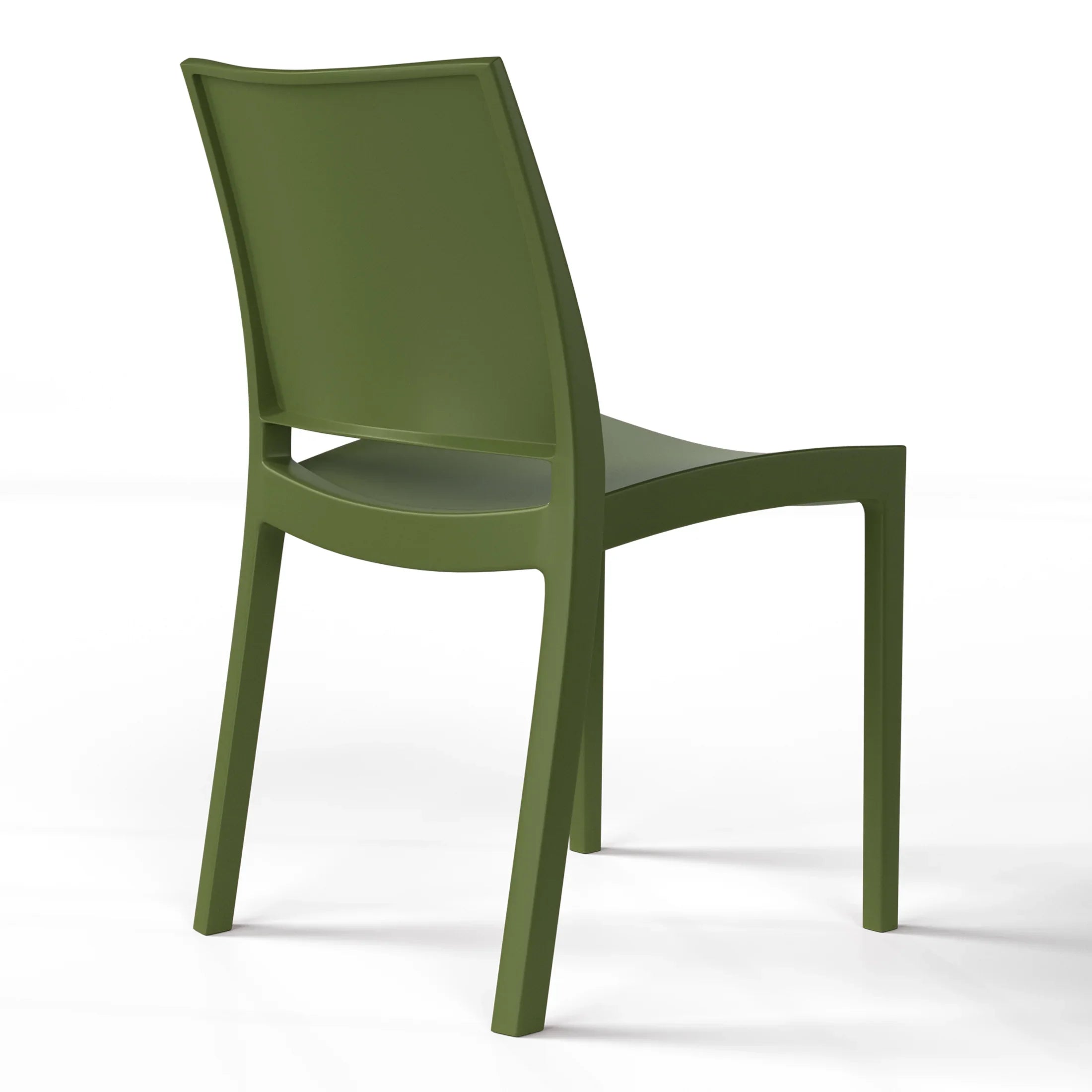 Sunshine Modern Polypropylene Stackable Plastic Patio Dining Chair (Set of 2)