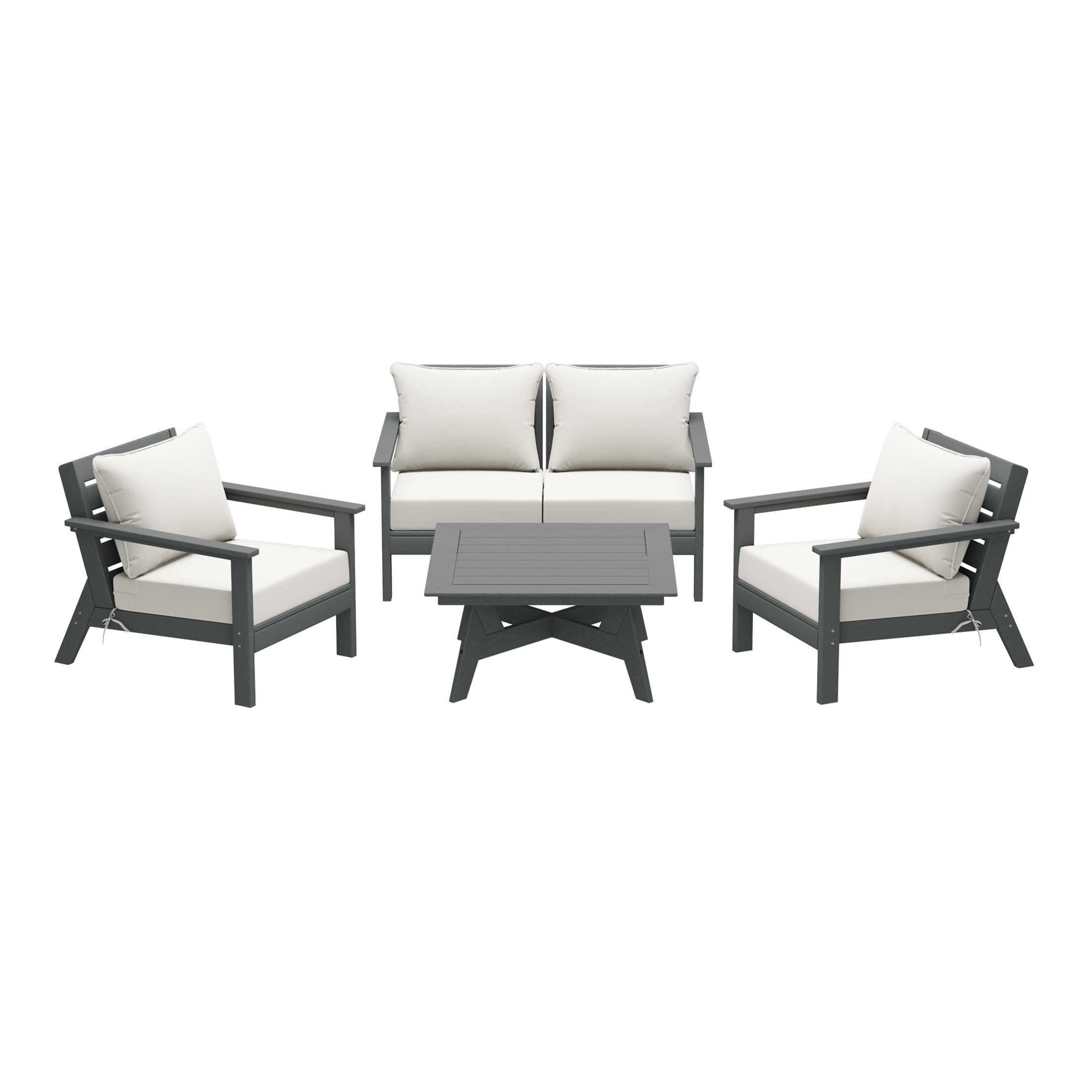 Portsmouth Outdoor 5-Piece Modular Sectional Patio Furniture Sofa Set
