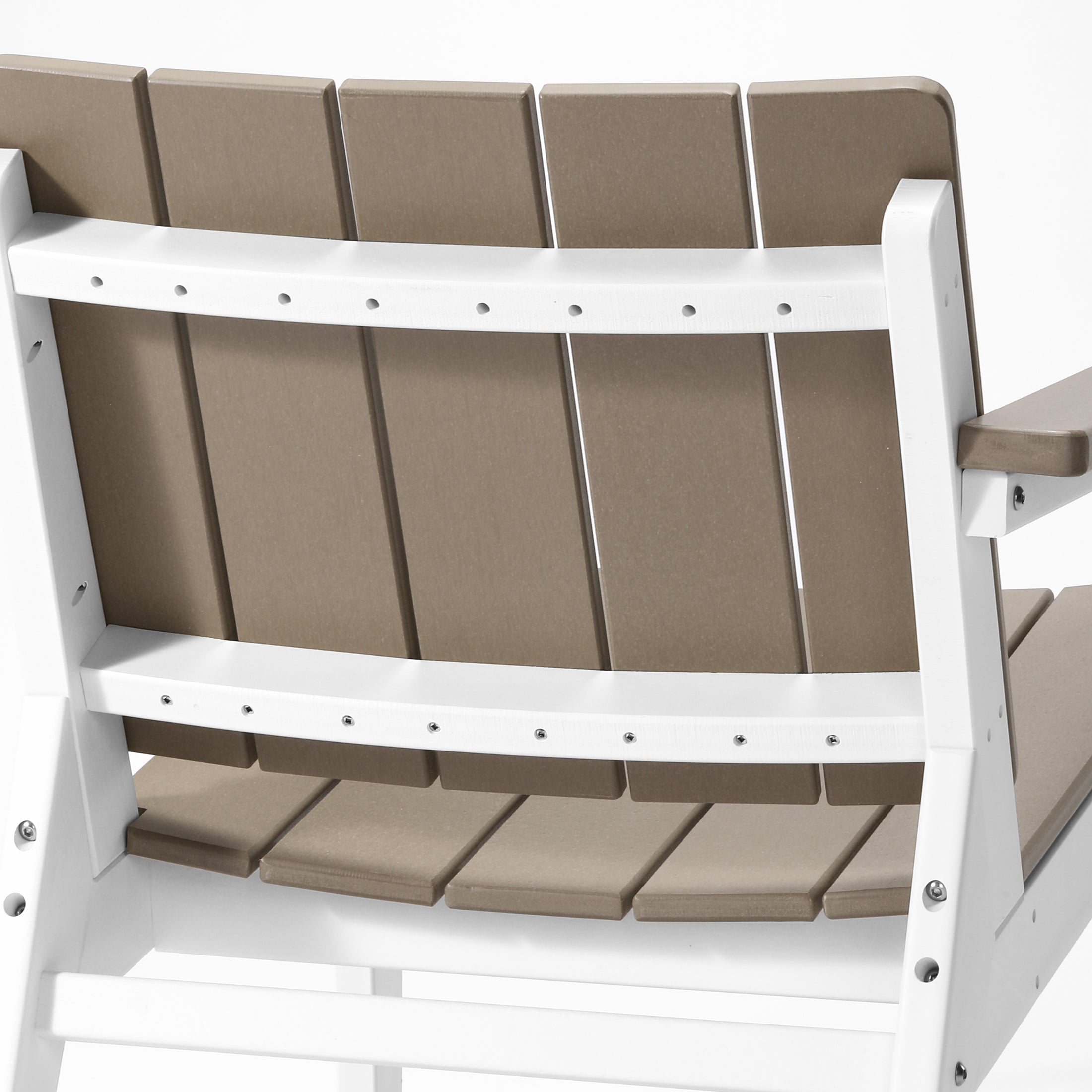 Seaside 3-Piece Outdoor HDPE Conversation Set with Deep Seating Chairs and Round Side Table