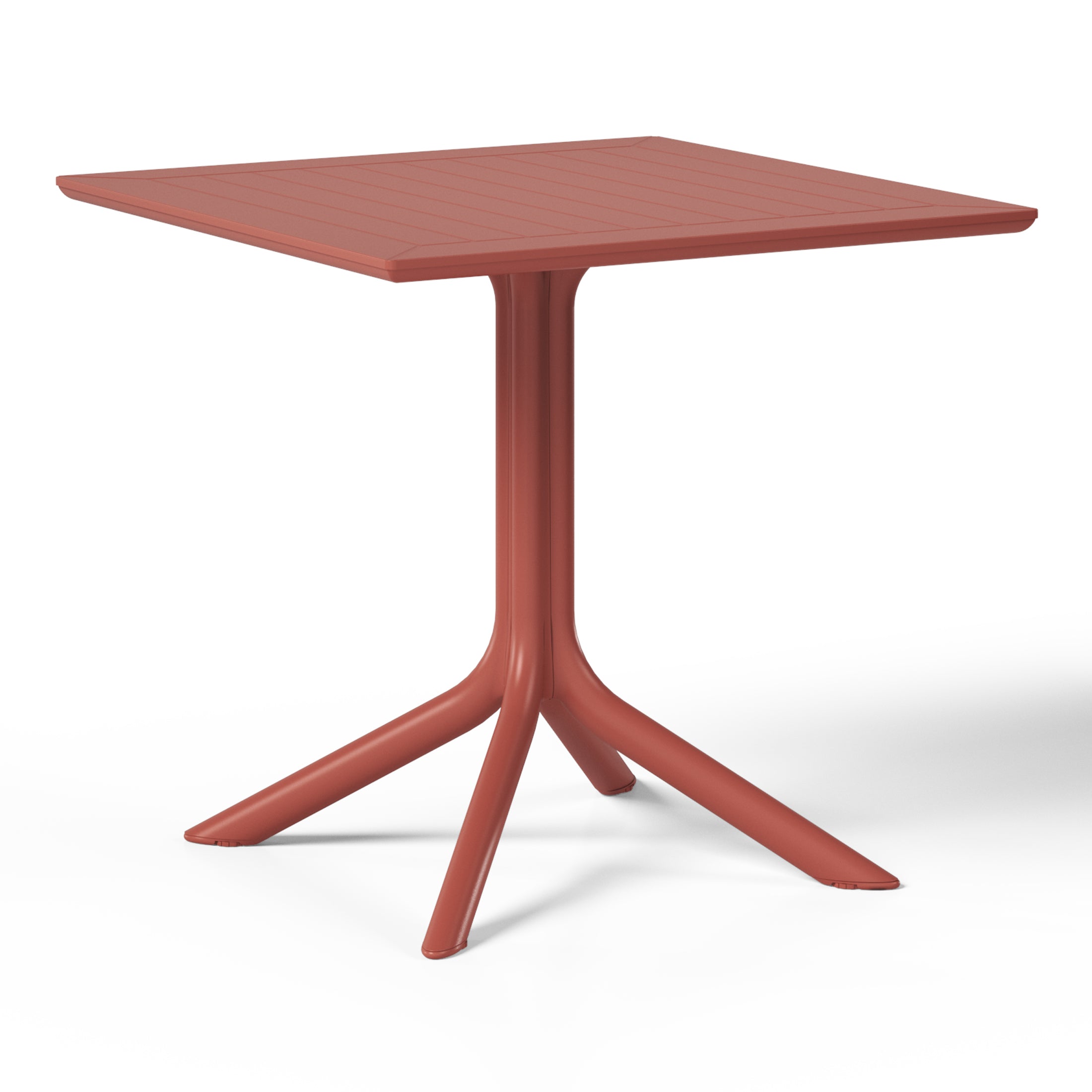 Sunshine 31.5" Square Outdoor Plastic Resin Patio Dining Table for 4