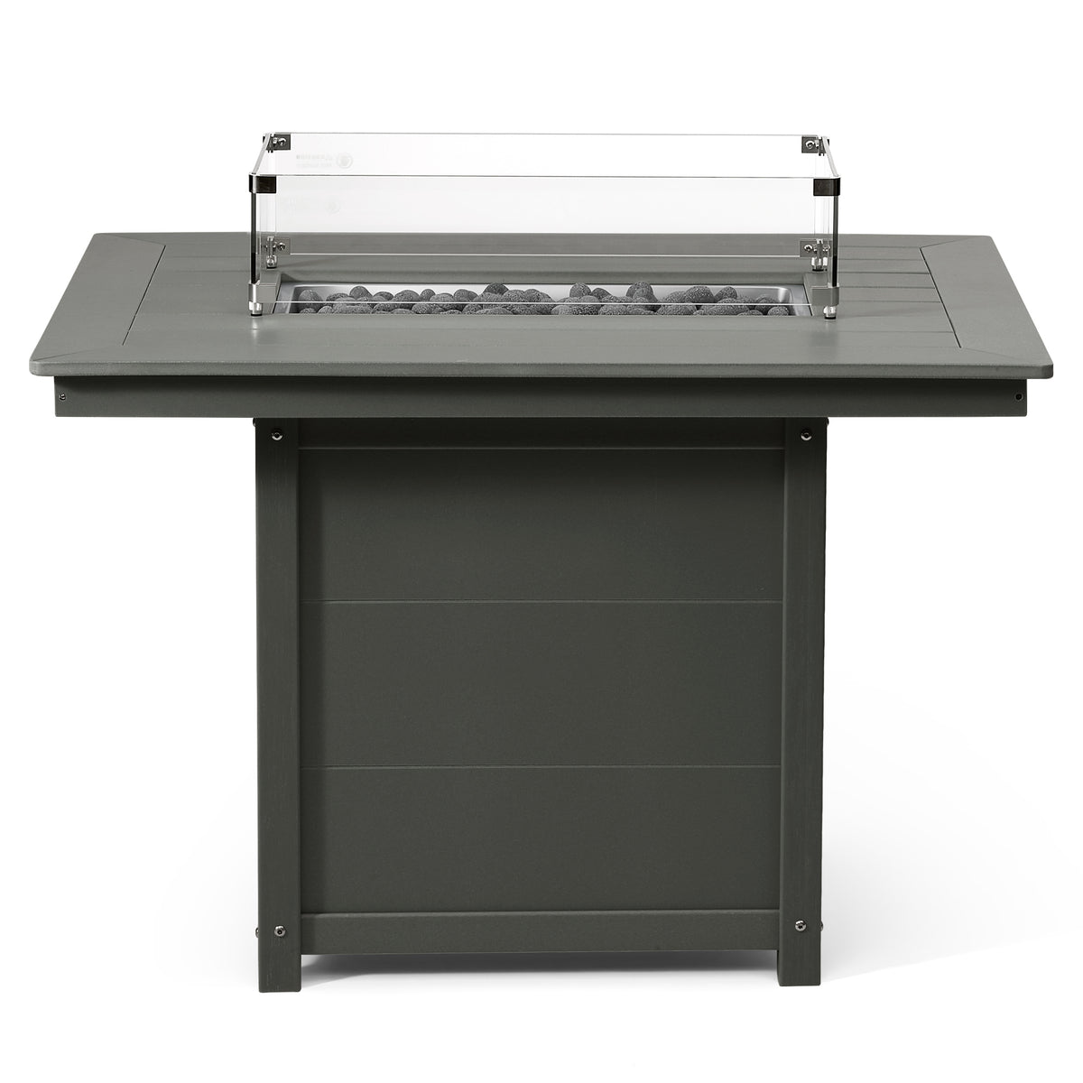 Sol 46" Modern Outdoor Patio Gas Propane Rectangular Fire Pit Table