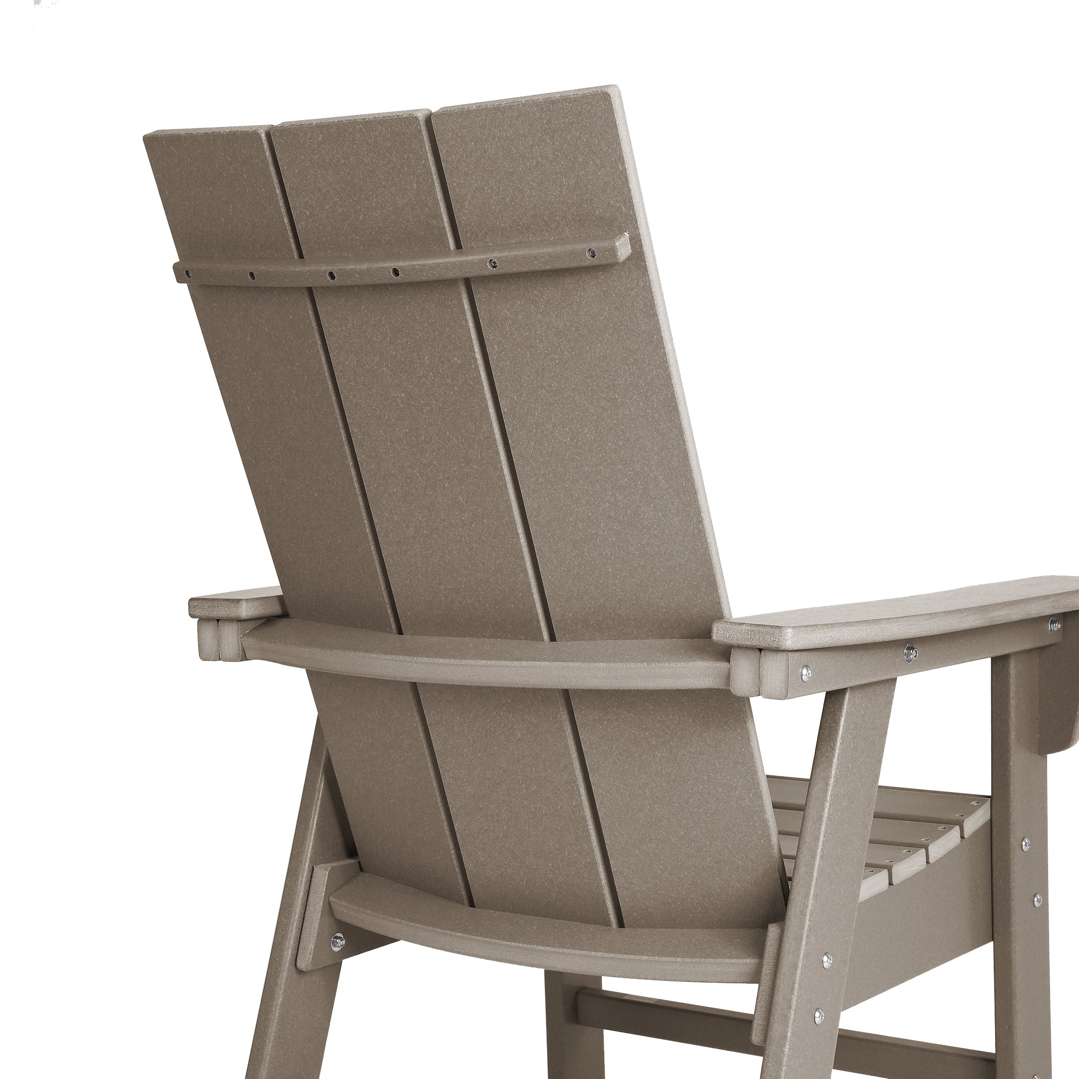 Palms Outdoor Patio HDPE Plastic Modern Adirondack Dining Chairs (Set of 2)