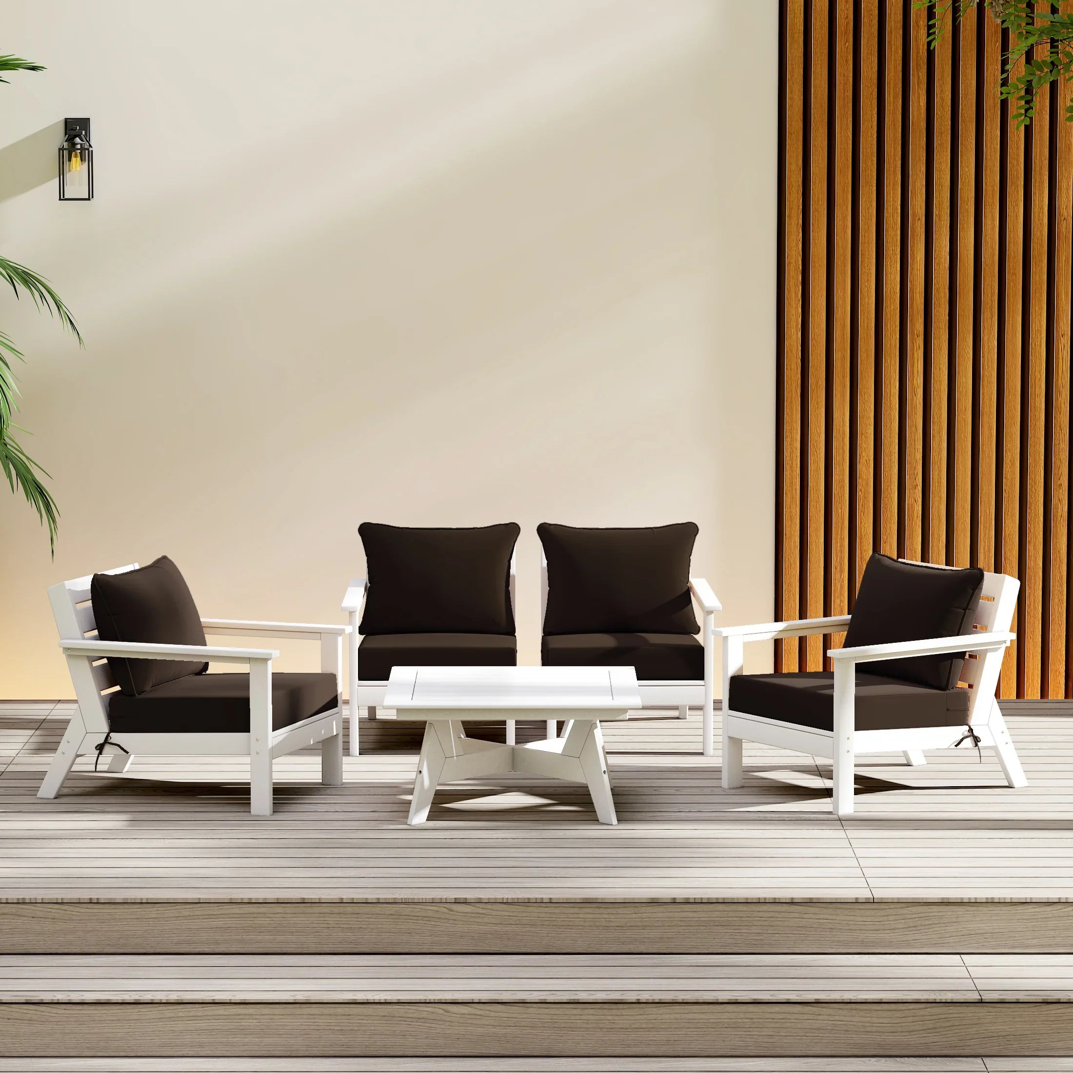 Portsmouth Outdoor 5-Piece Modular Sectional Patio Furniture Sofa Set