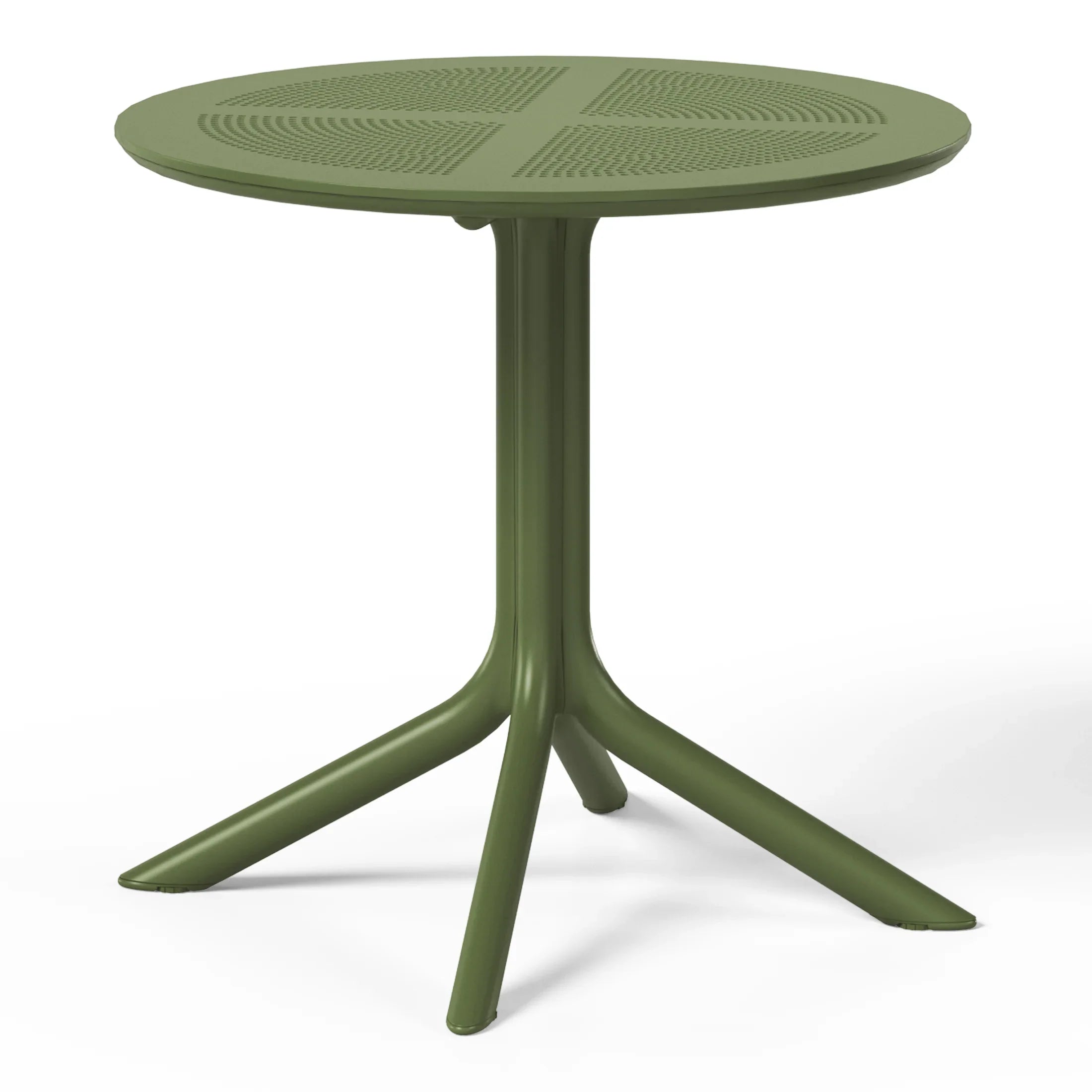 Sunshine 31.5" Round Plastic Outdoor Patio Dining Table for 4