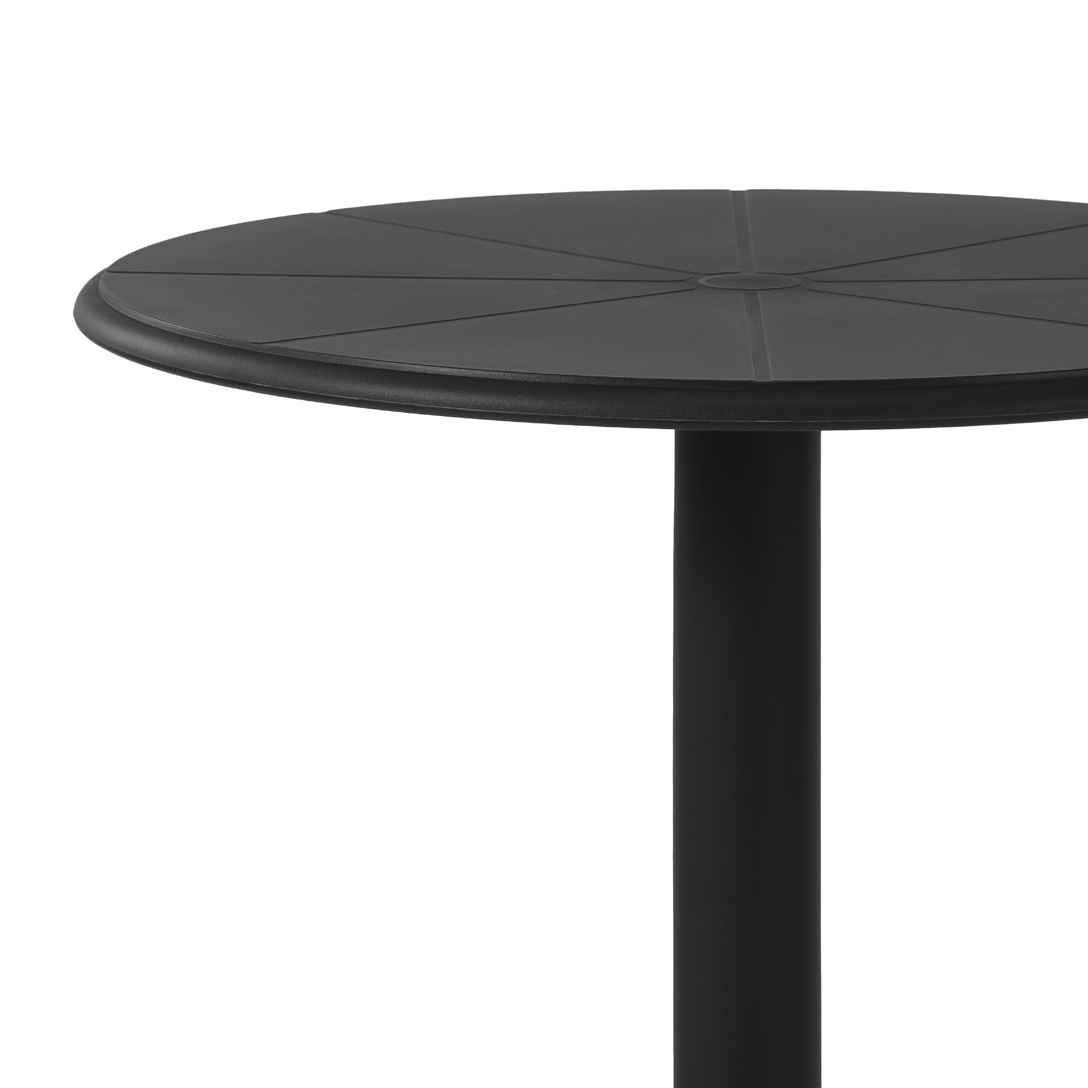 Sunshine 23.5" Outdoor Polypropylene Resin Round Patio Bistro Dining Table for 2