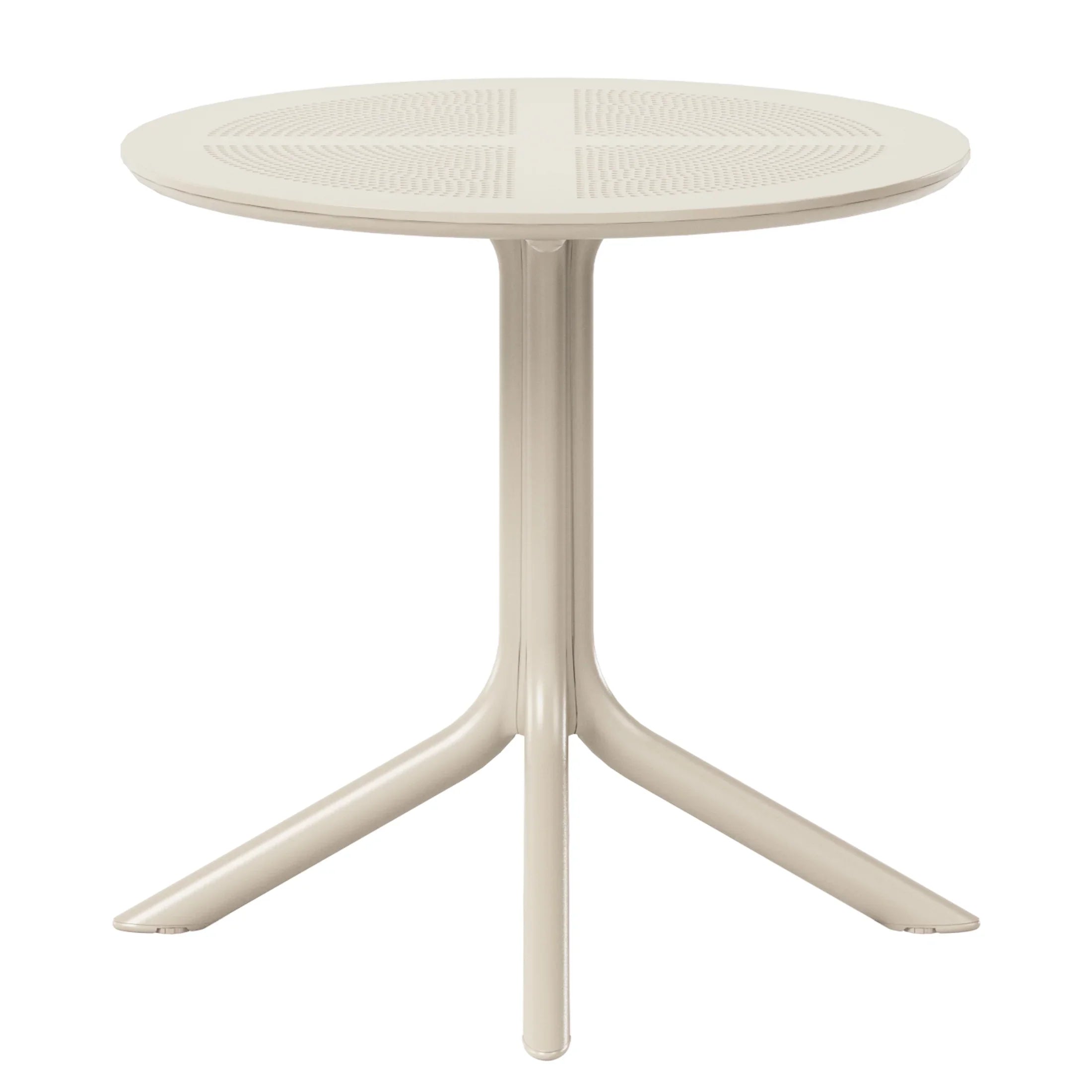 Sunshine 31.5" Round Plastic Outdoor Patio Dining Table for 4