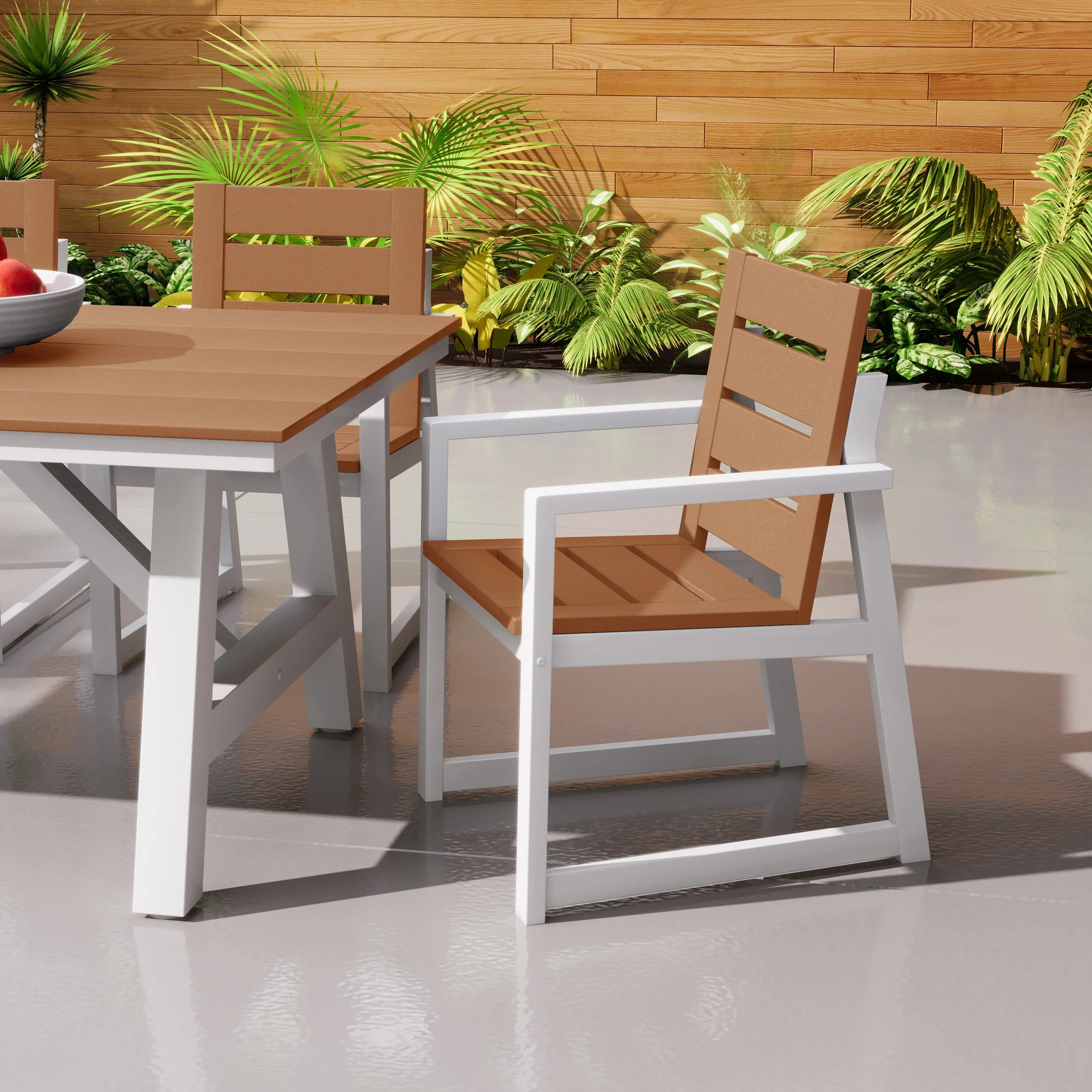 Stinson HDPE Outdoor Patio Dining Arm Chair