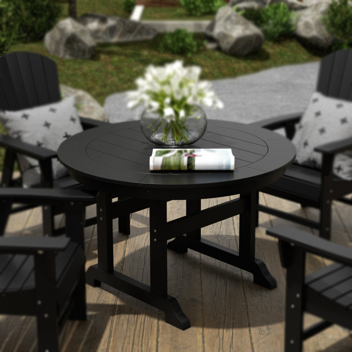 Paradise 47" Outdoor Patio Round Dining Table