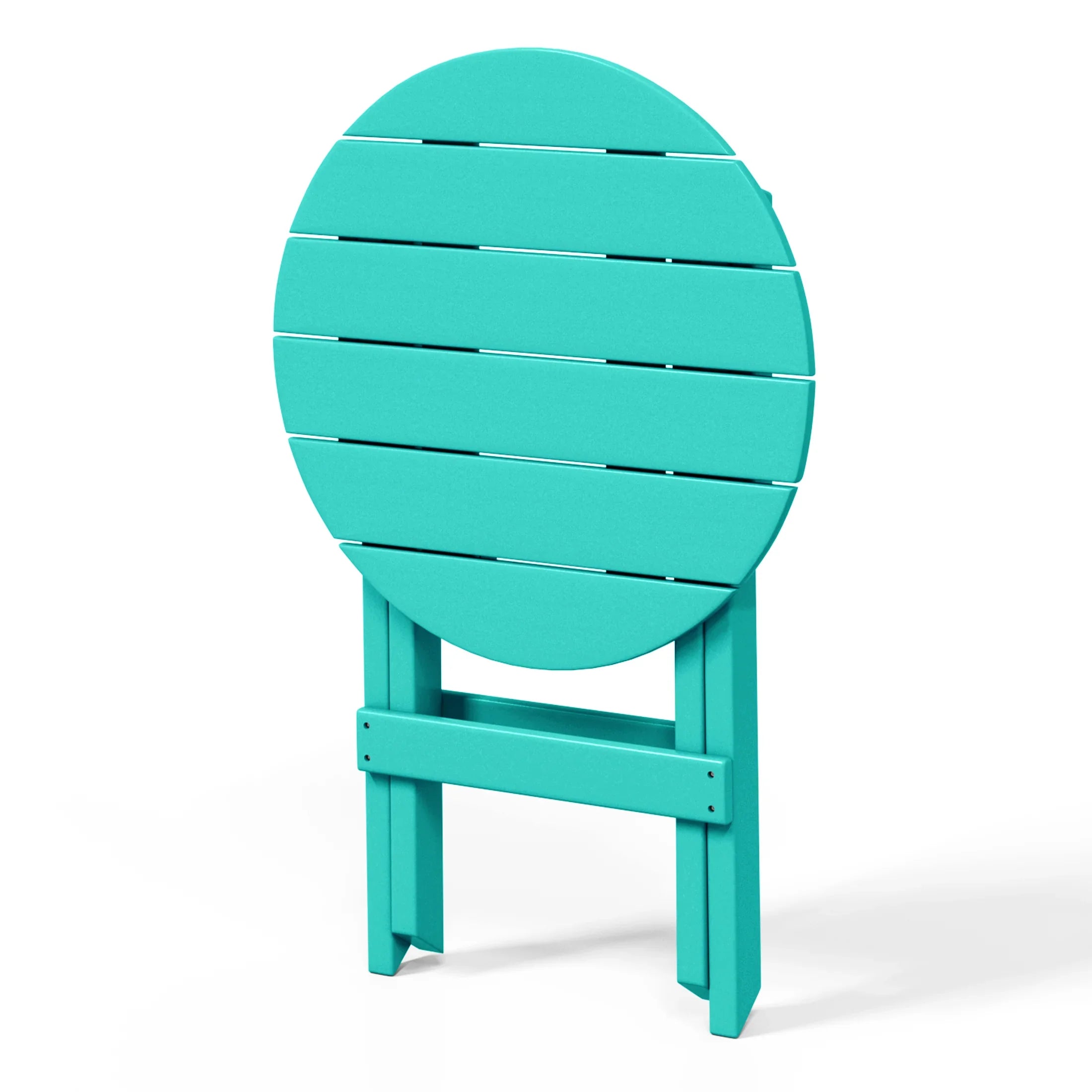 Paradise HDPE Outdoor 24.5 Inch Round Portable Folding Patio Dining Table