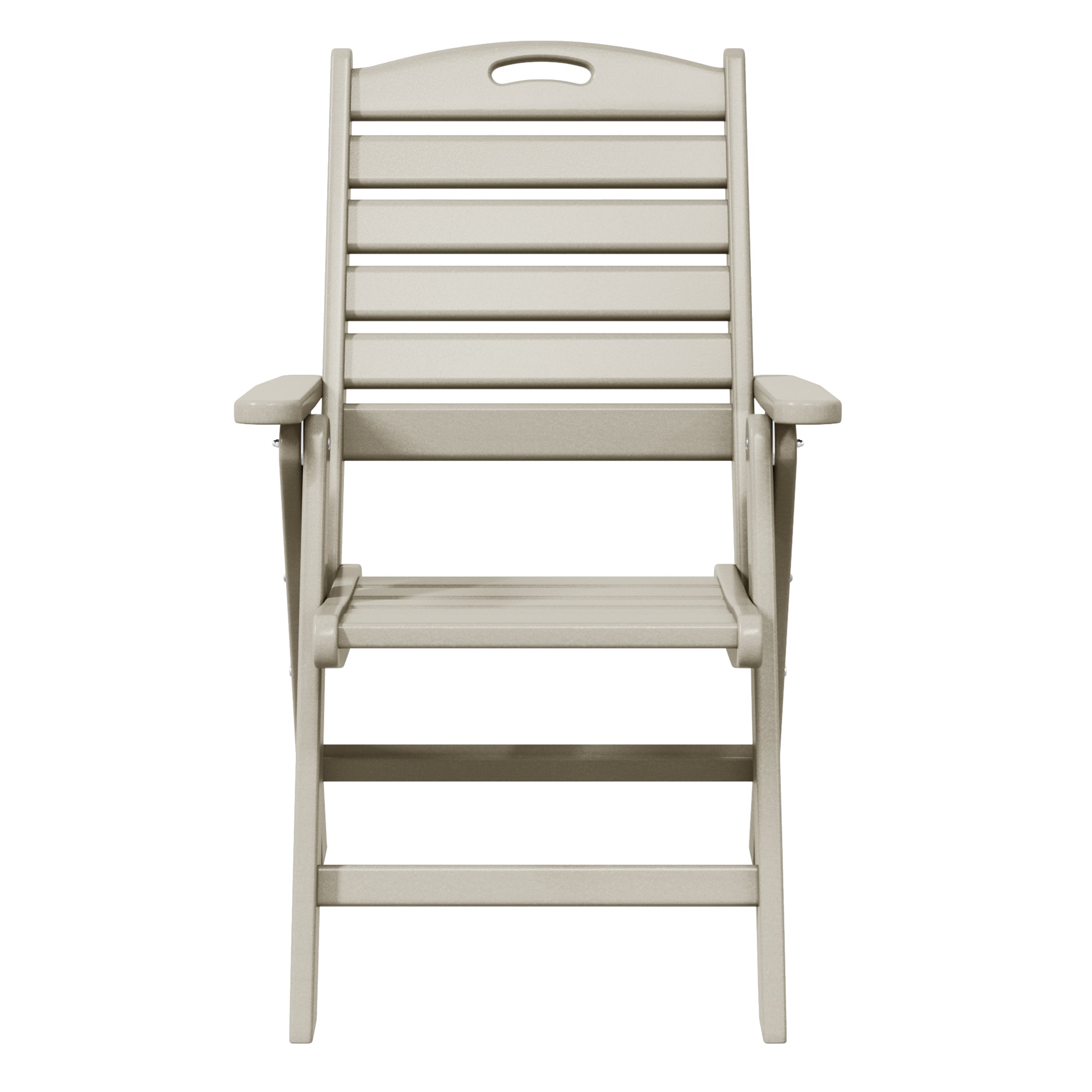 Cayman HDPE Adjustable Highback Folding Outdoor Patio Dining Chairs Set of 2