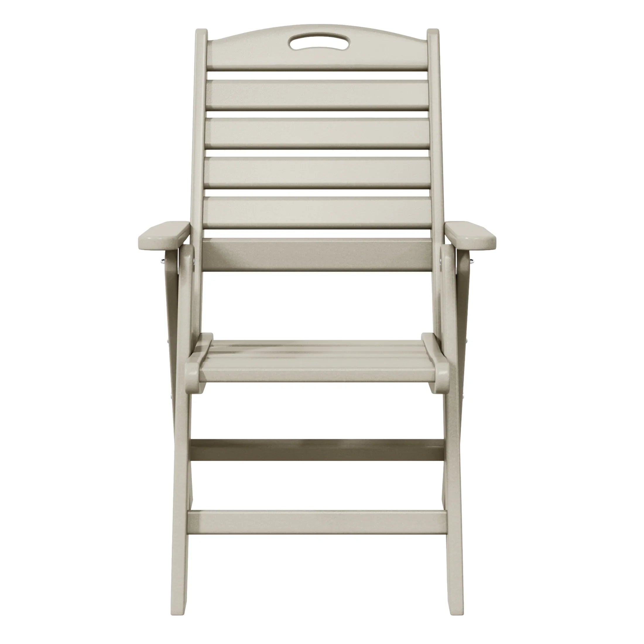 Cayman HDPE Adjustable Highback Folding Outdoor Patio Dining Chairs Set of 2