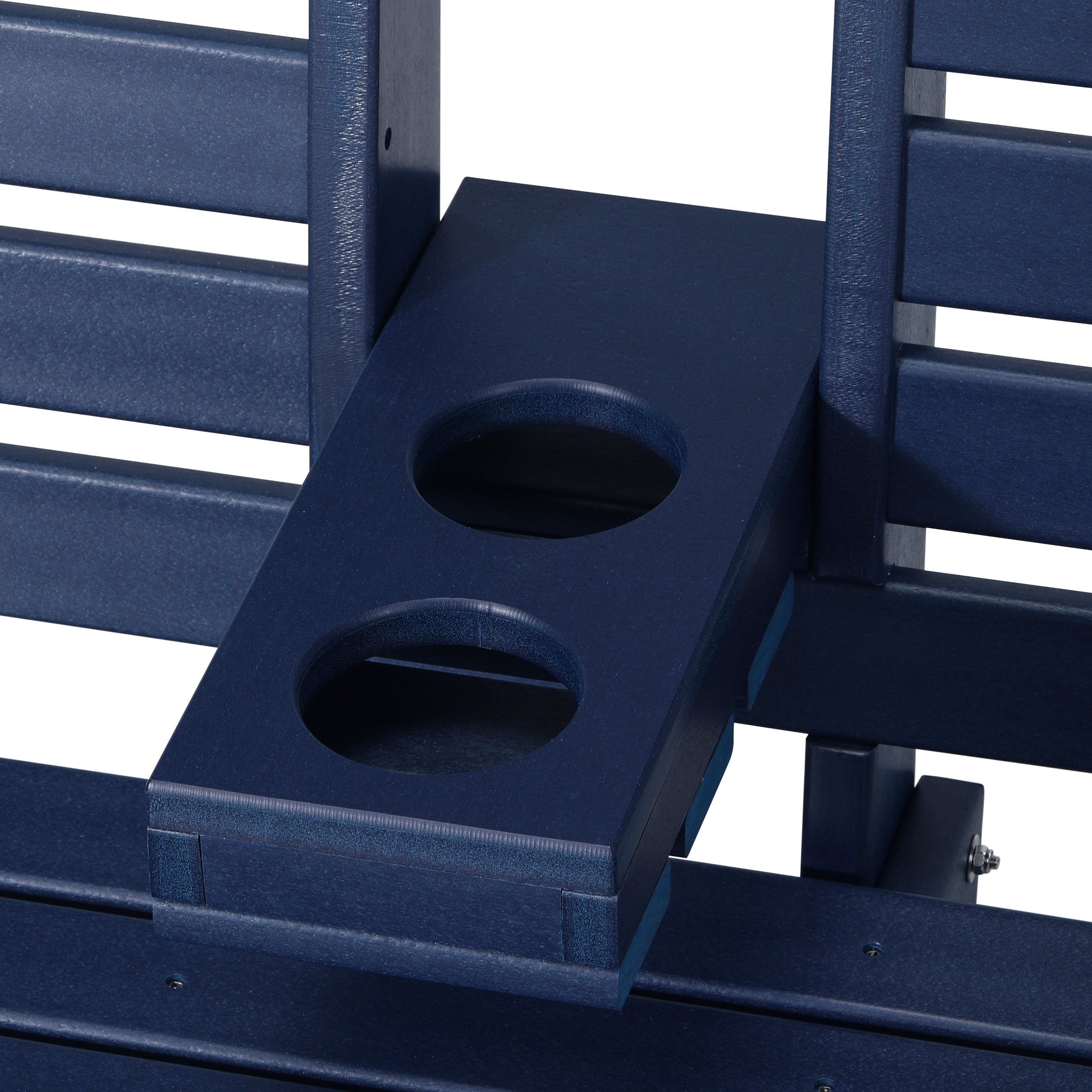 Charleston Outdoor HDPE 54" Front Hanging Porch Swing Bench With Cupholders