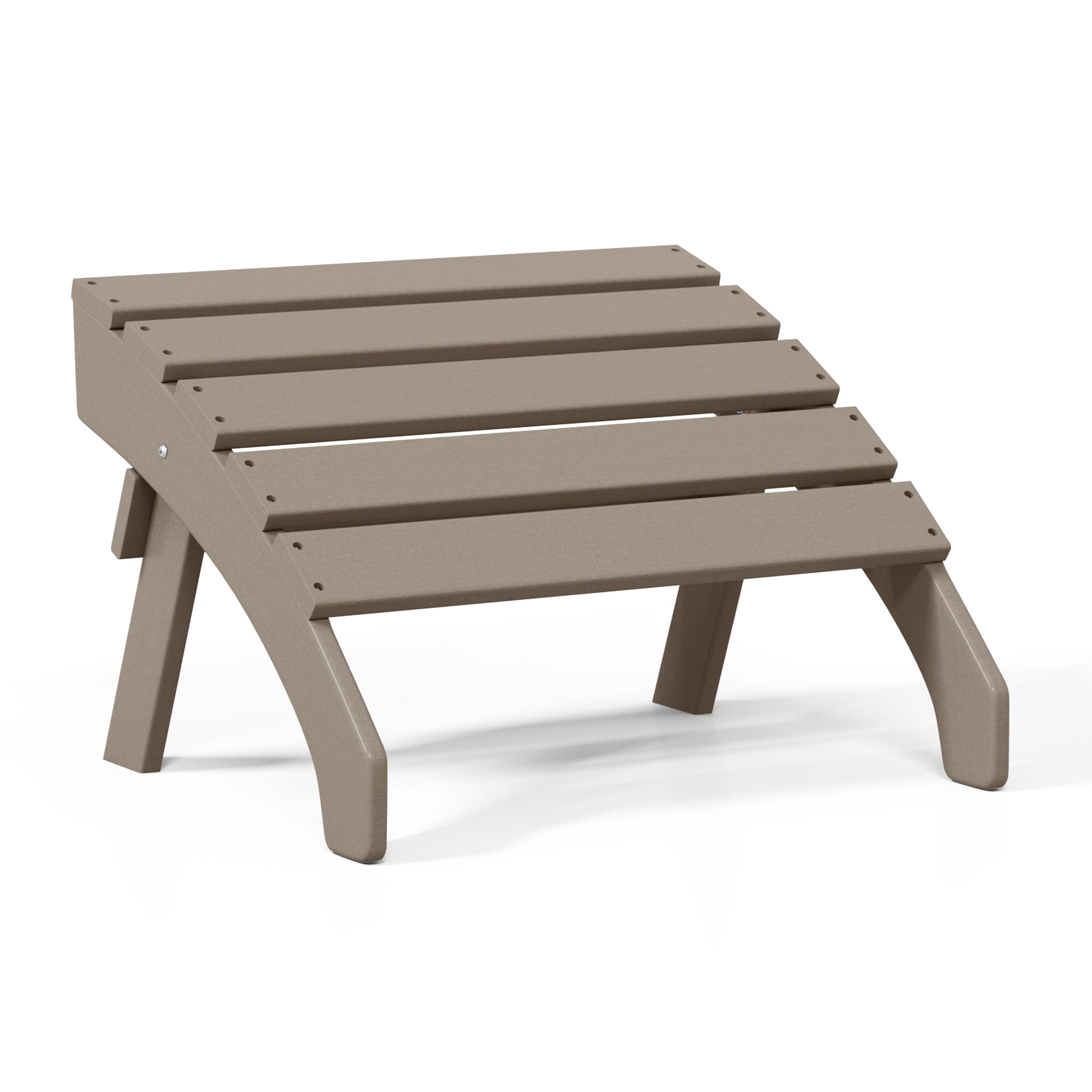 Portside Outdoor Patio HDPE Adirondack Ottoman Footrest