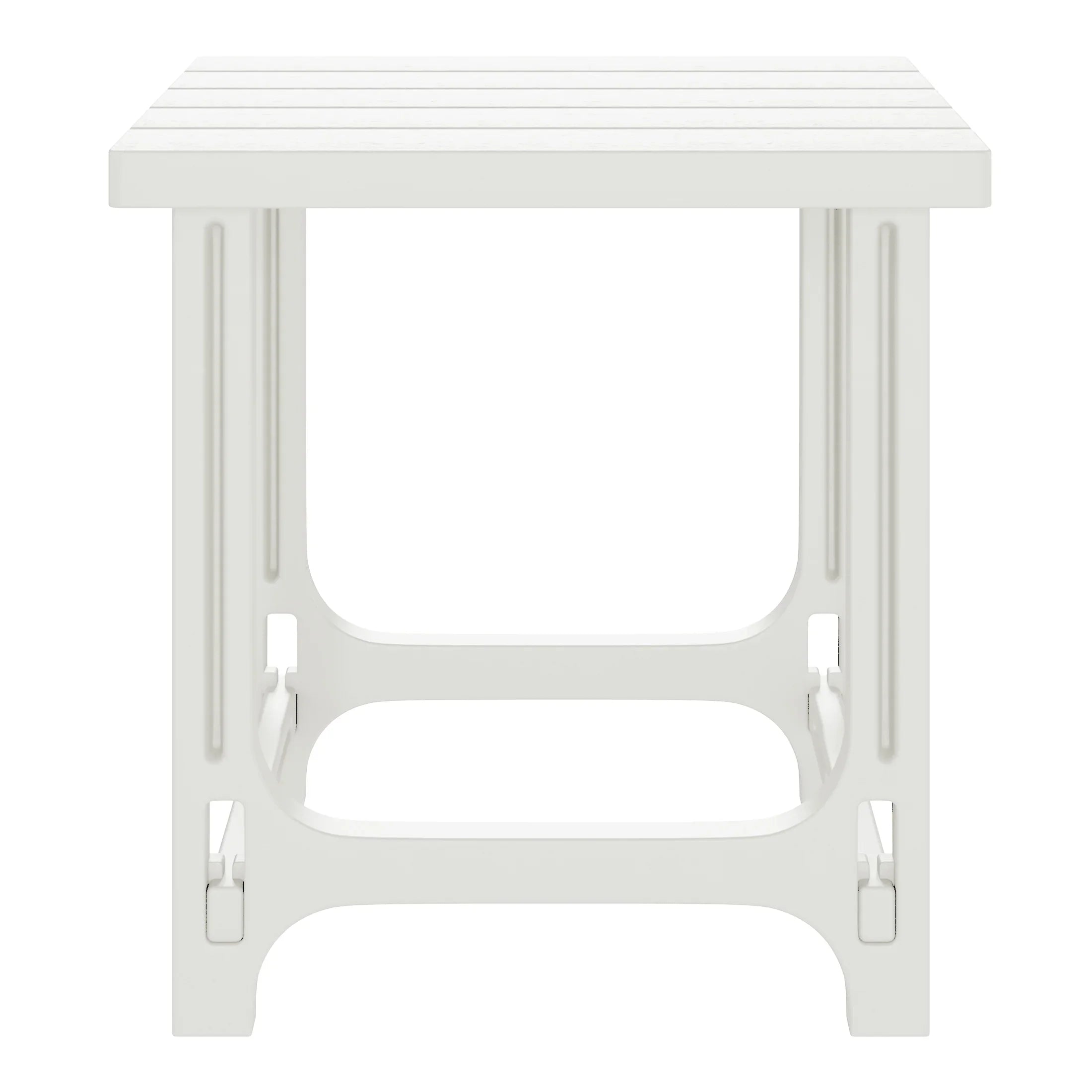 Cayman 2-Piece HDPE Plastic Adirondack Patio Chair With 18" Side Table Set