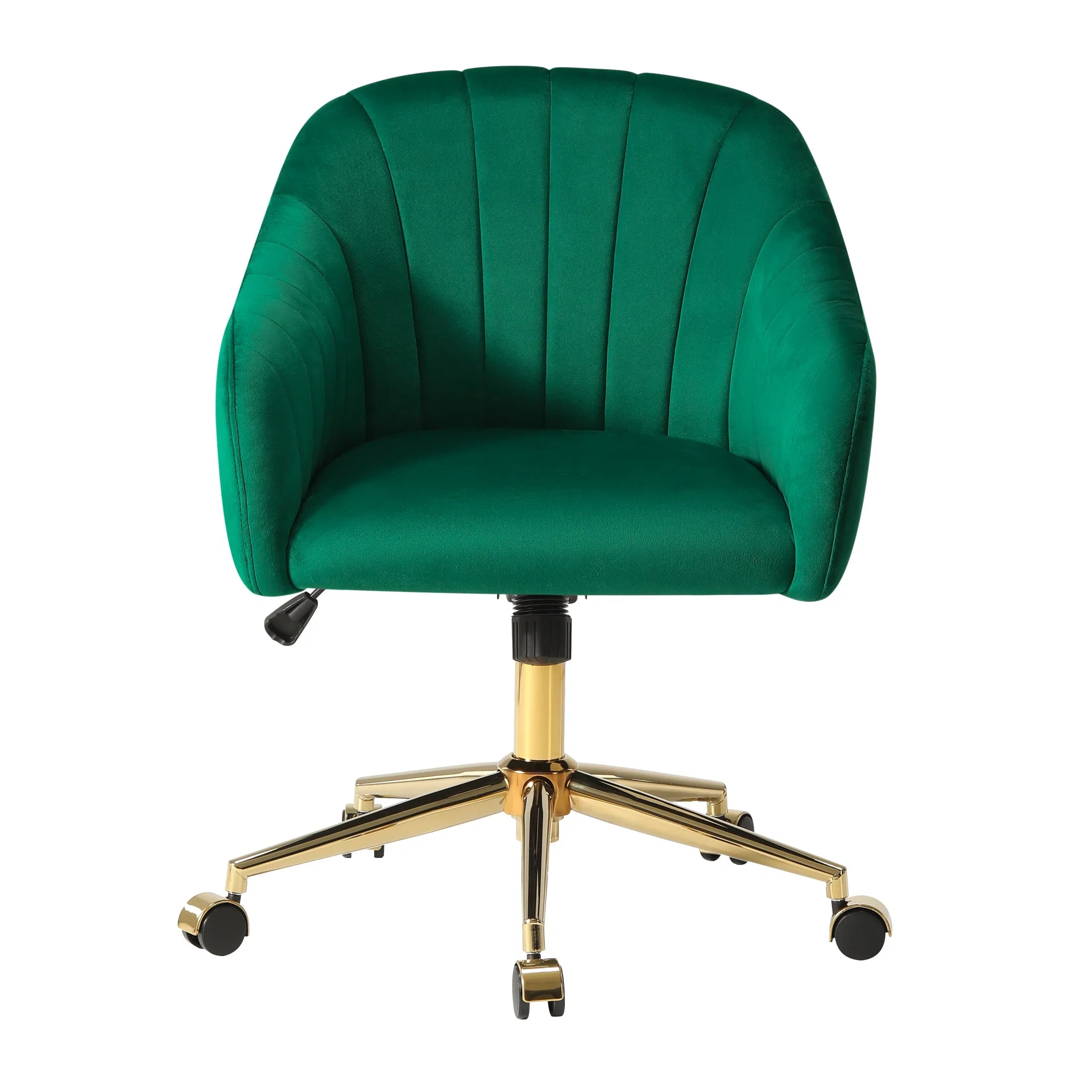 Alaia Upholstered Velvet Swivel Vanity Office Chair With Wheels