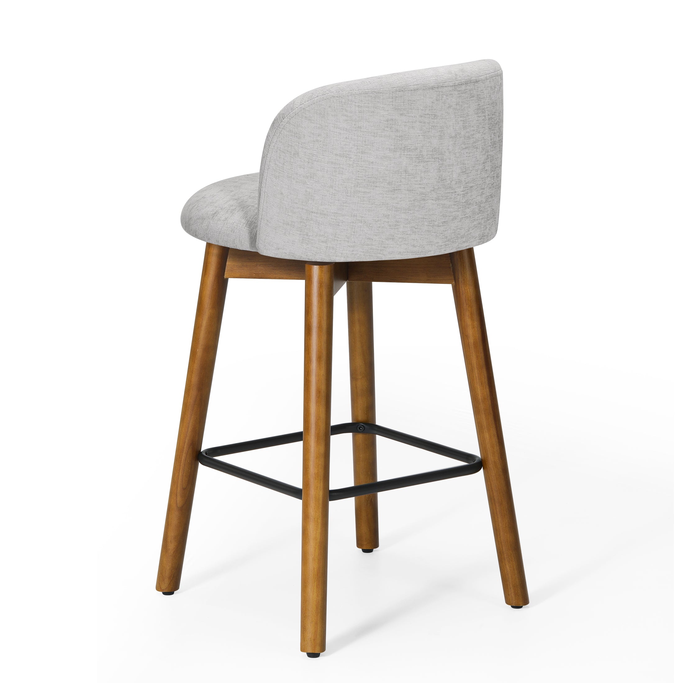 Danburry Modern Chenille Upholstered 26" Counter Height Swivel Bar Stool