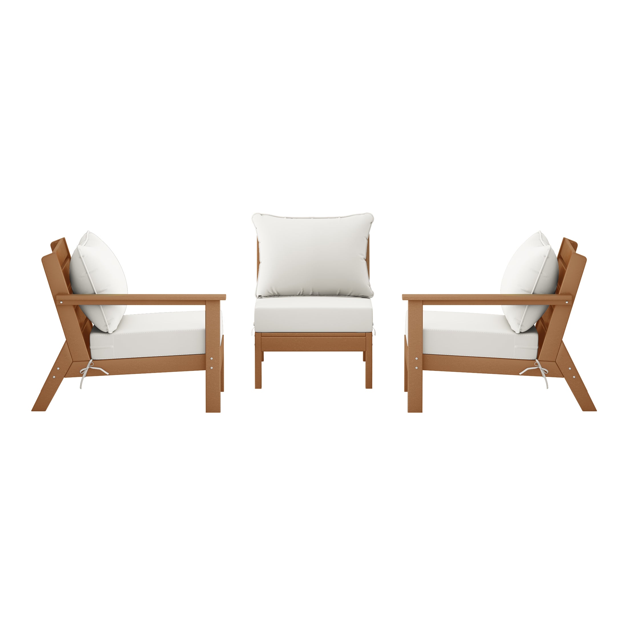 Portsmouth Outdoor Patio HDPE Sectional Sofa with Patio Cushions