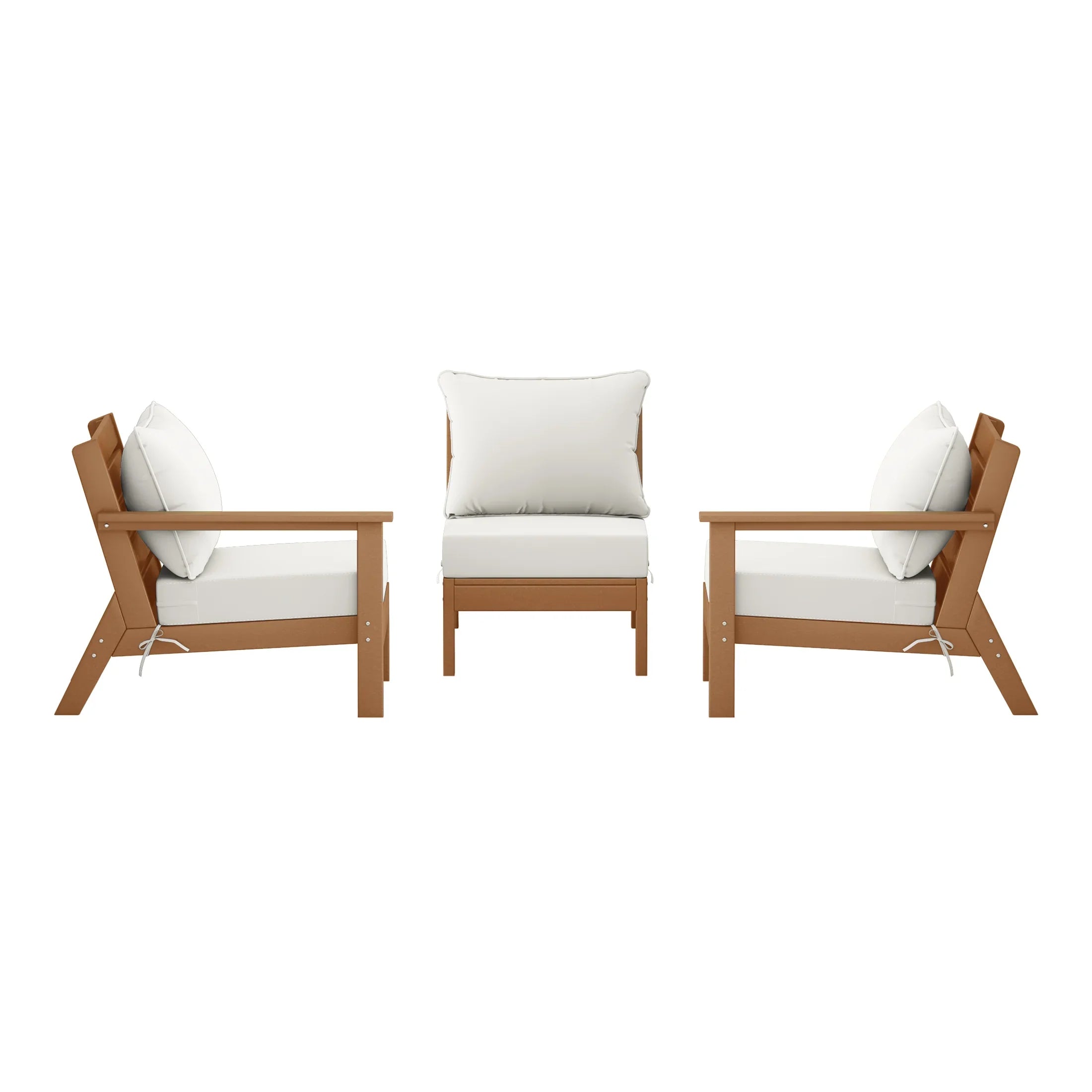 Portsmouth Outdoor Patio HDPE Sectional Sofa with Patio Cushions