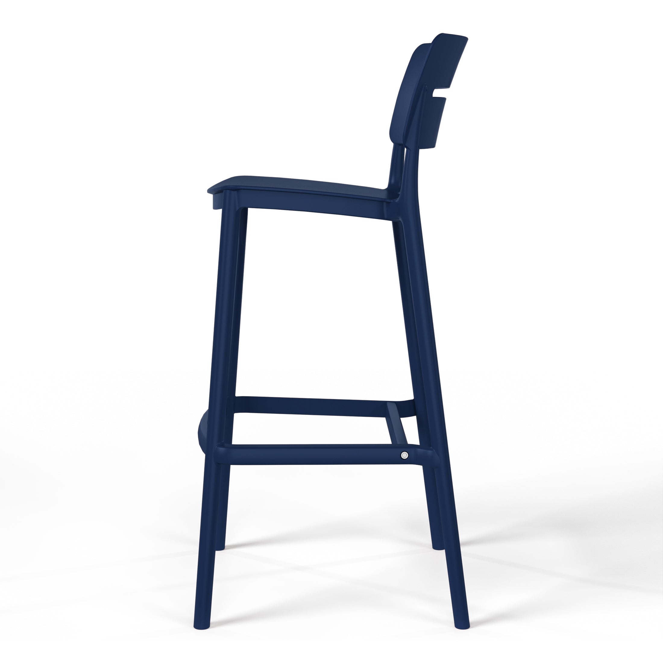 Sunshine Stackable Polypropylene Resin Plastic Outdoor Patio Bar Stools (Set of 2)