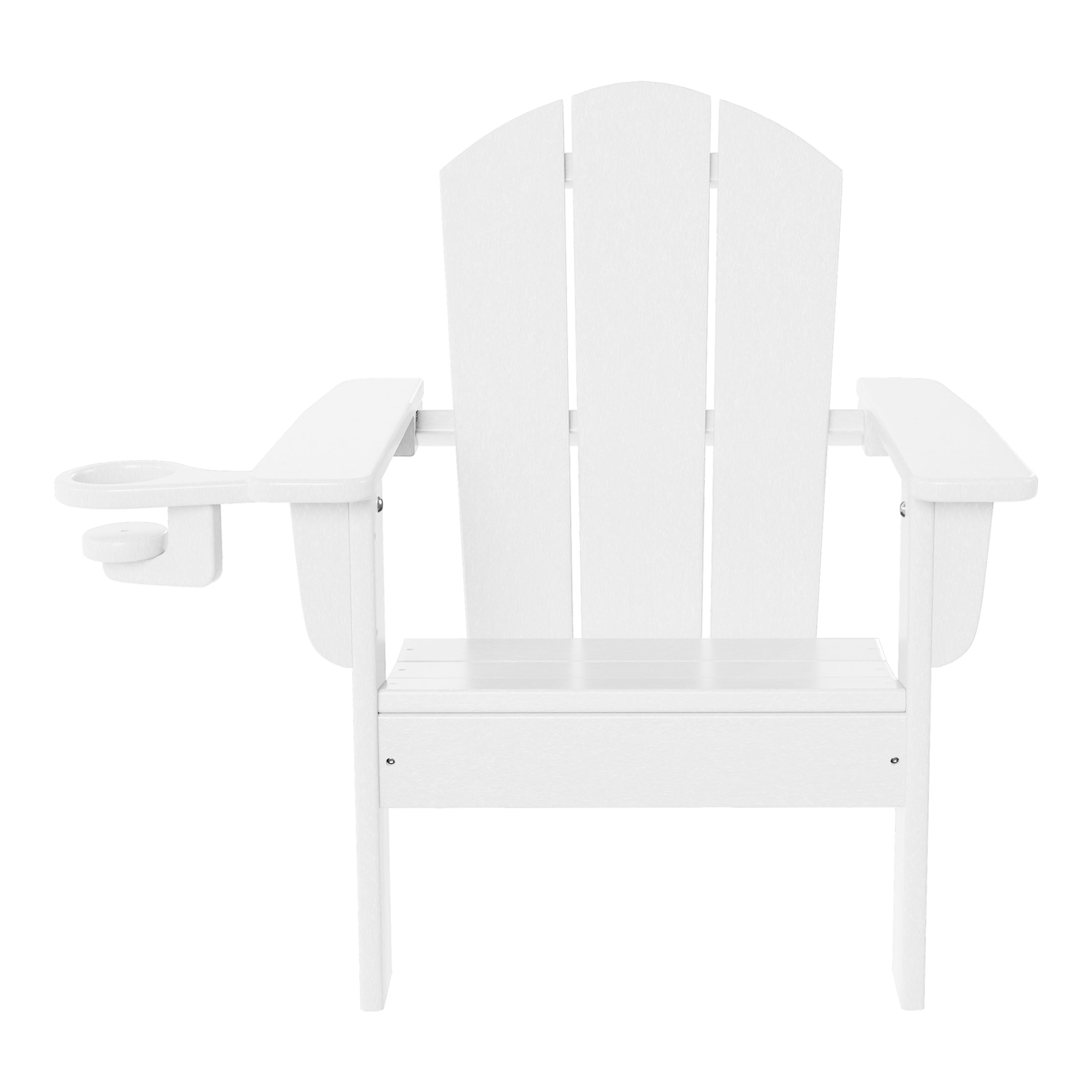 Paradise Kids Outdoor HDPE Plastic Adirondack Patio Chairs with Cup Holders (Set of 2)