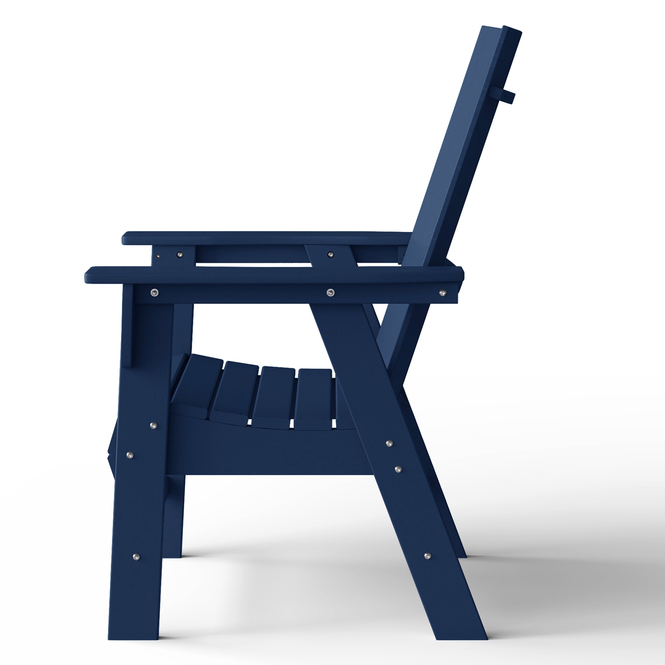 Palms Outdoor Patio HDPE Plastic Modern Adirondack Dining Chairs (Set of 2)