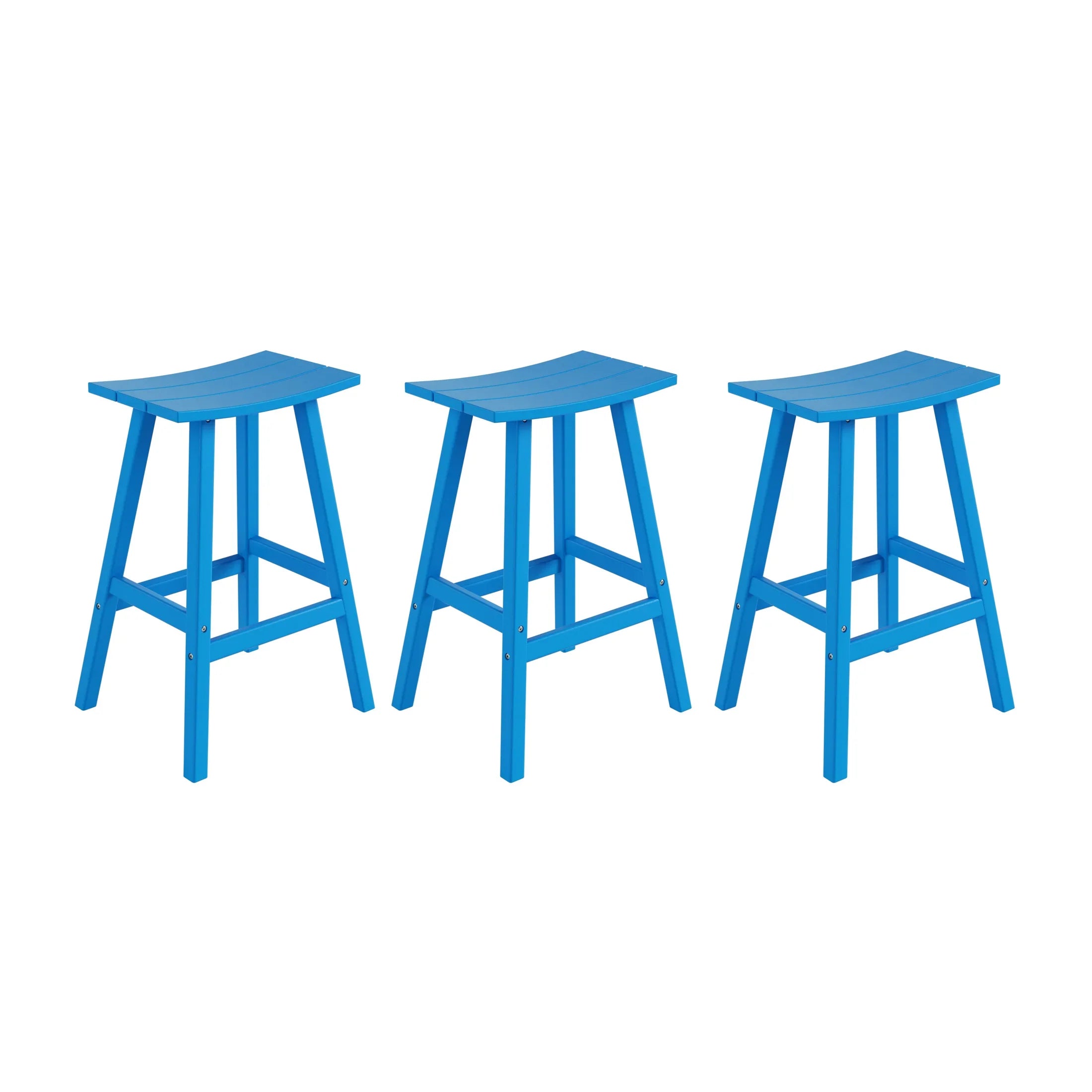 Paradise 29 Inch High Backless Seat Bar Stools (Set of 3)
