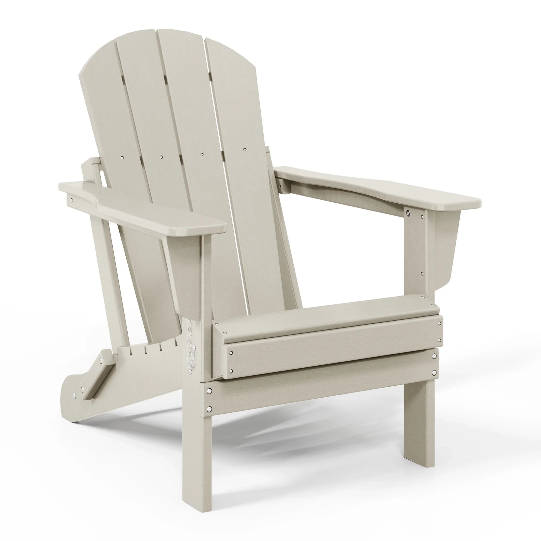 Paradise 5-Piece HDPE Folding Adirondack Chair Outdoor Patio Conversation Set