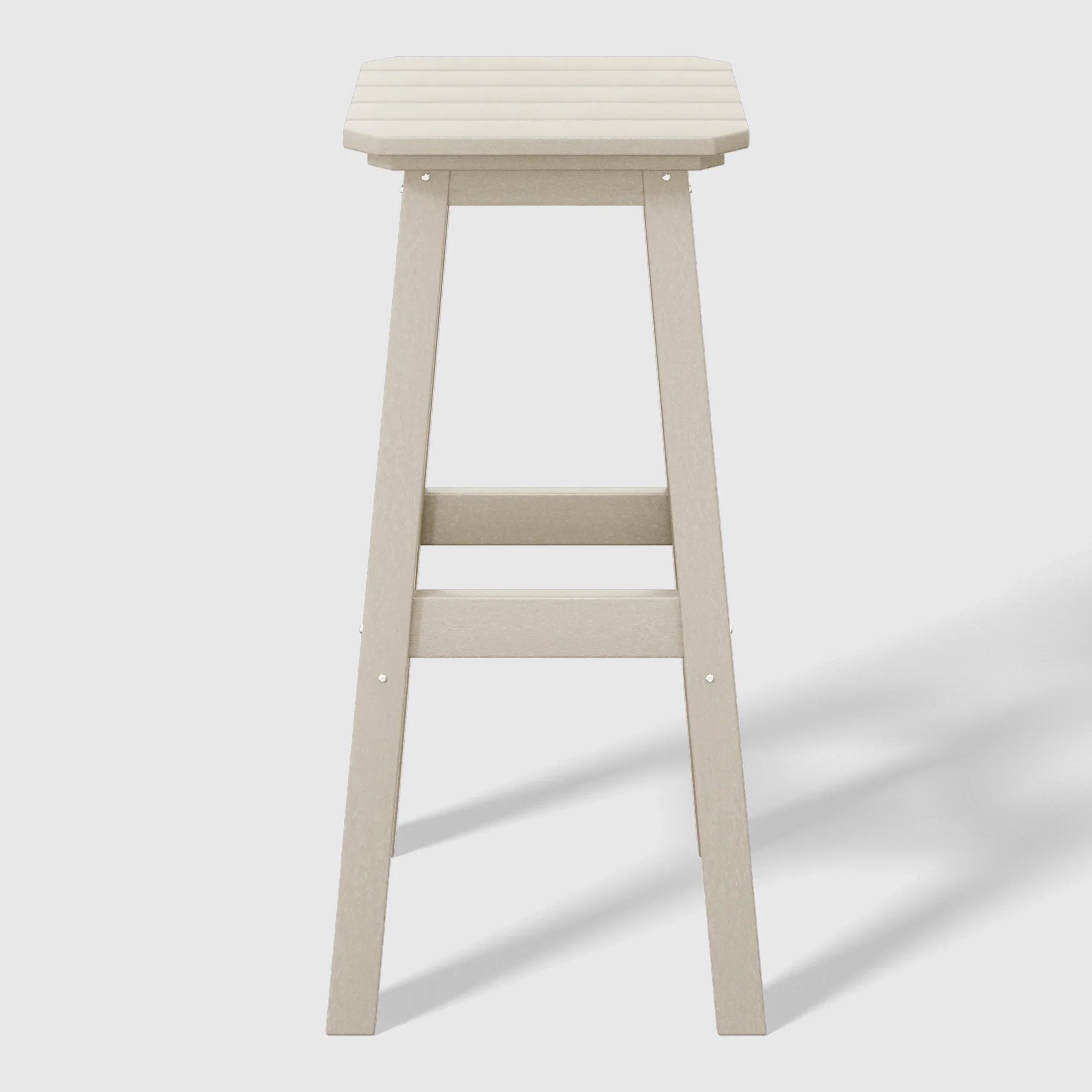 Paradise 29" HDPE Outdoor Patio Square Bar Stools (Set of 2)