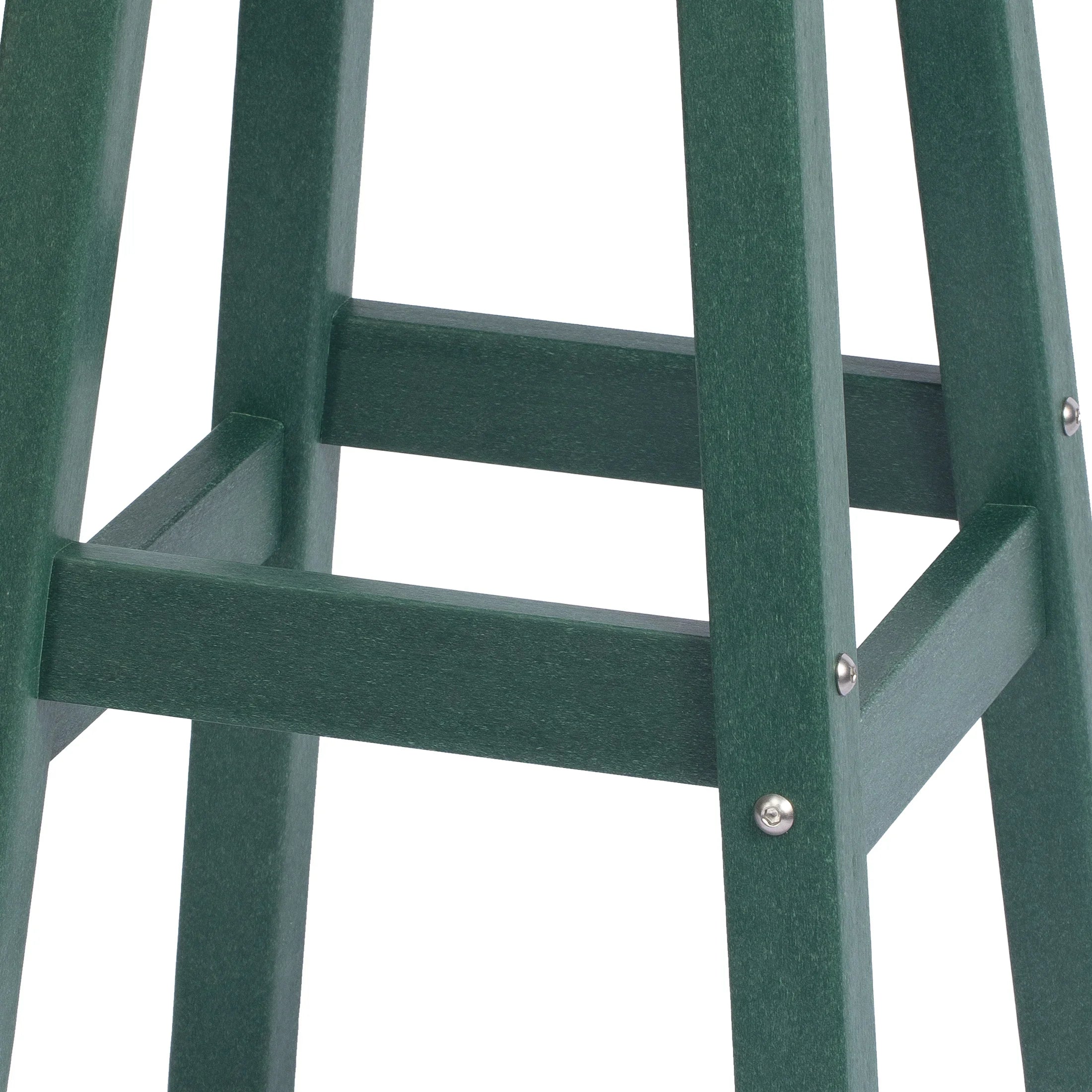 Paradise 24" HDPE Outdoor Patio Counter High Backless Square Bar Stool