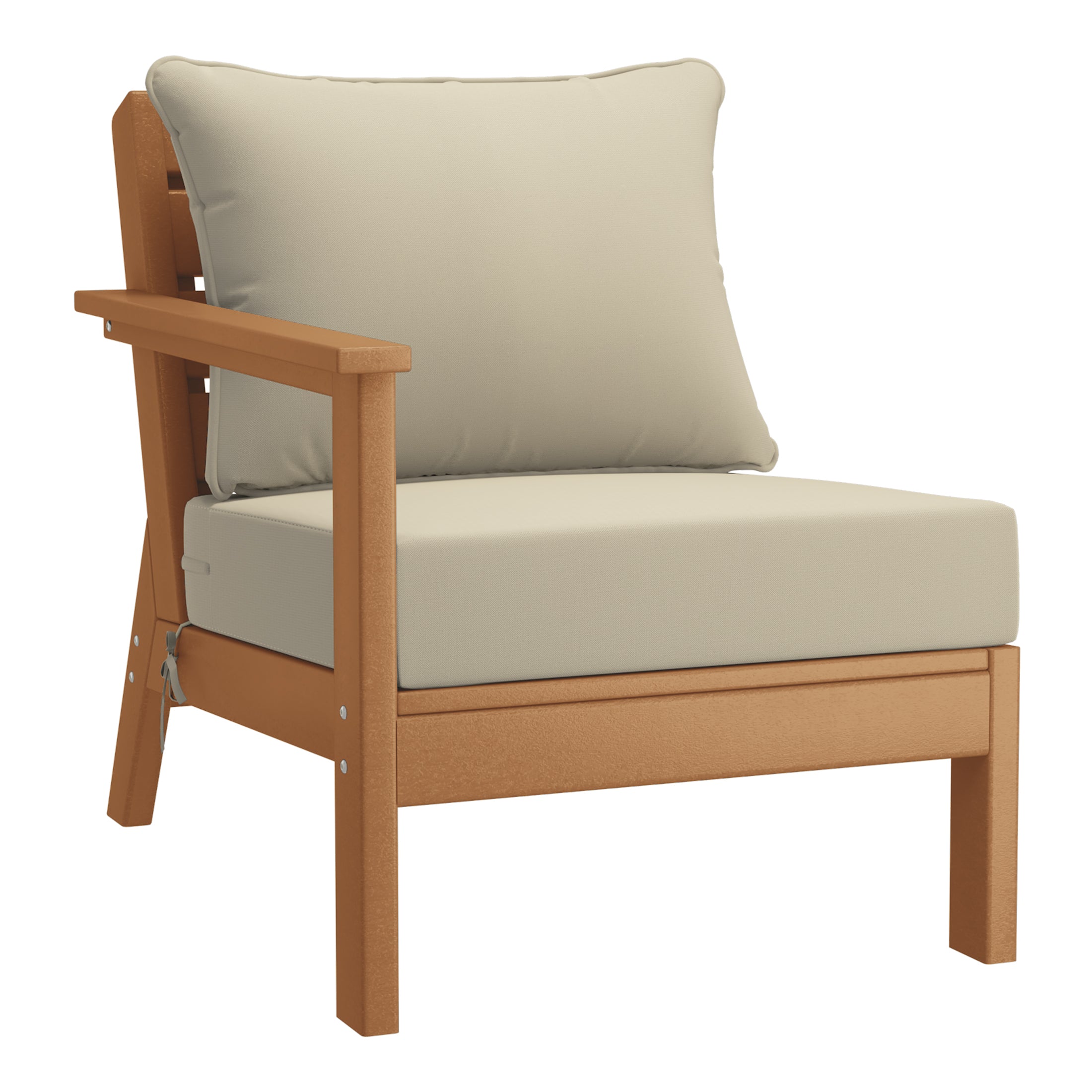 Portsmouth Outdoor Patio HDPE Sectional Sofa with Patio Cushions