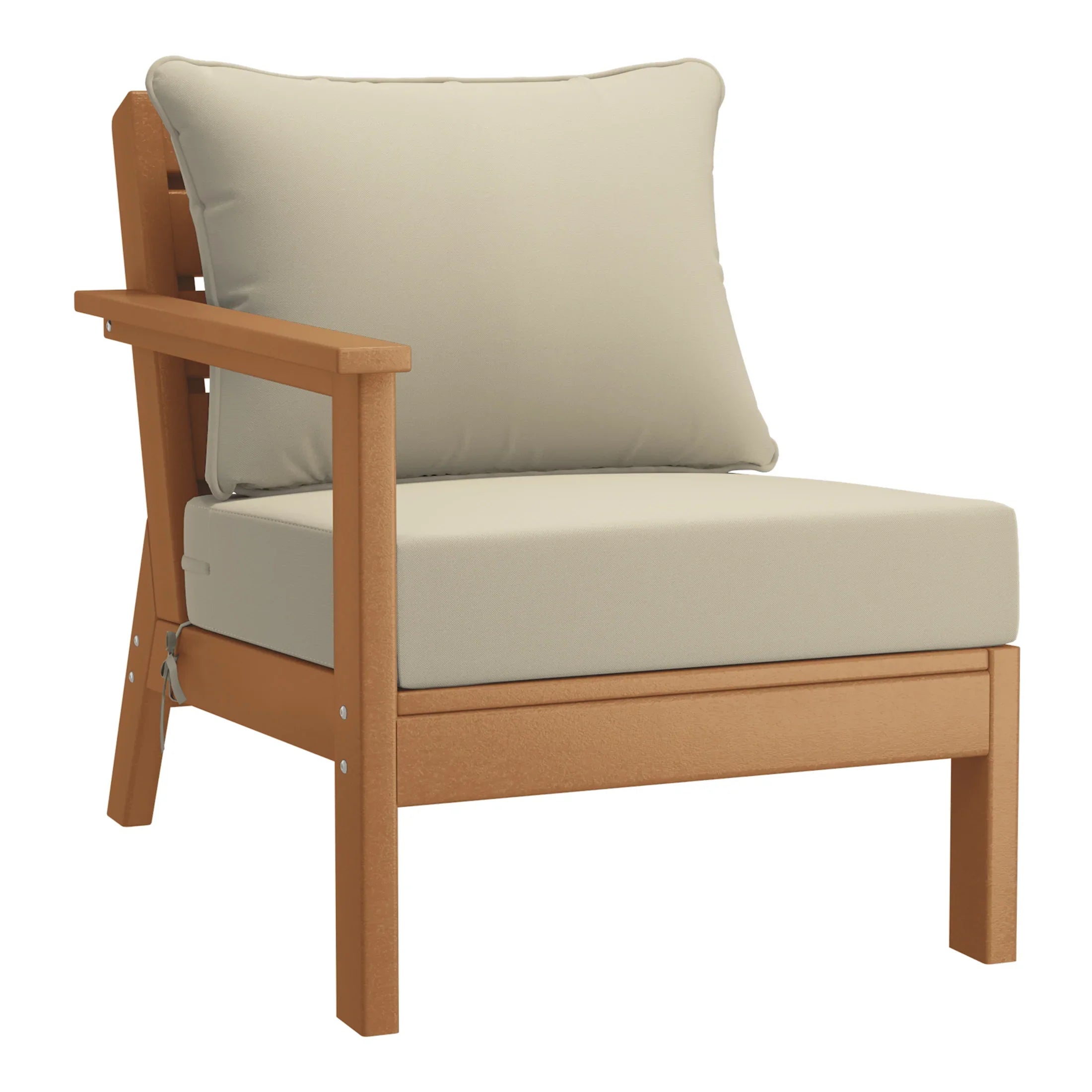 Portsmouth Outdoor Patio HDPE Sectional Sofa with Patio Cushions