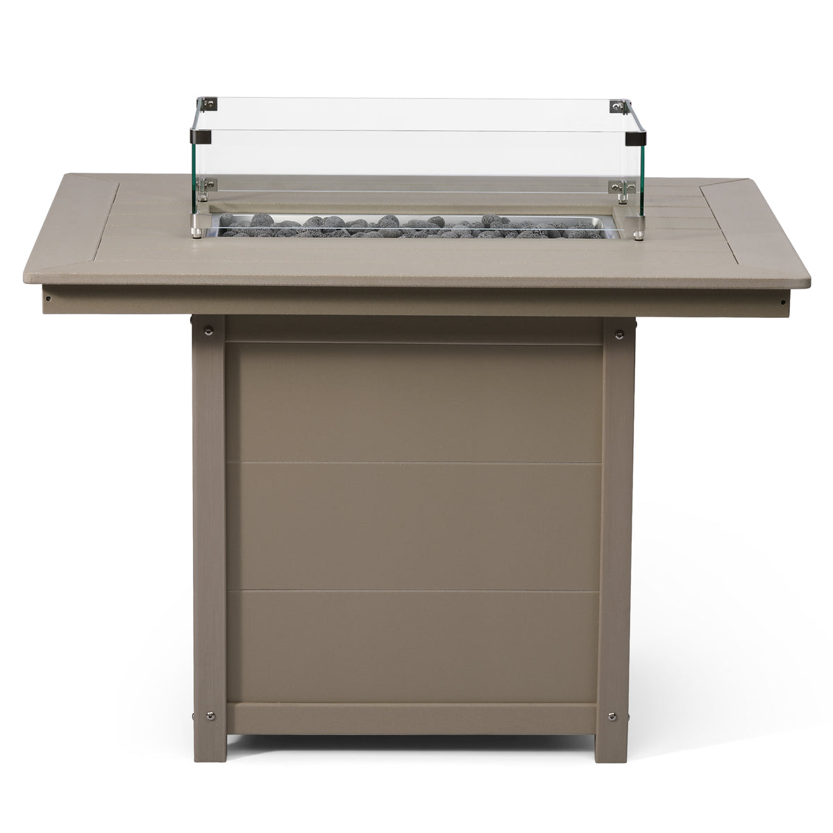 Sol 46" Modern Outdoor Patio Gas Propane Rectangular Fire Pit Table