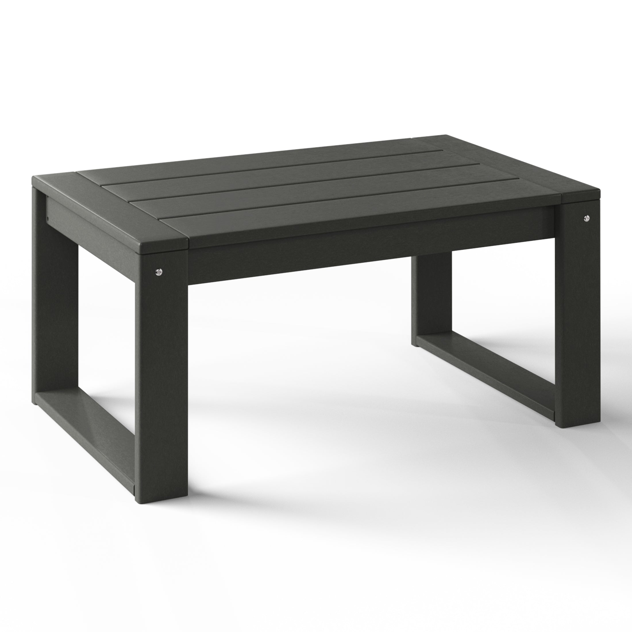 Rockaway Modern Outdoor HDPE Rectangle Patio Coffee Table