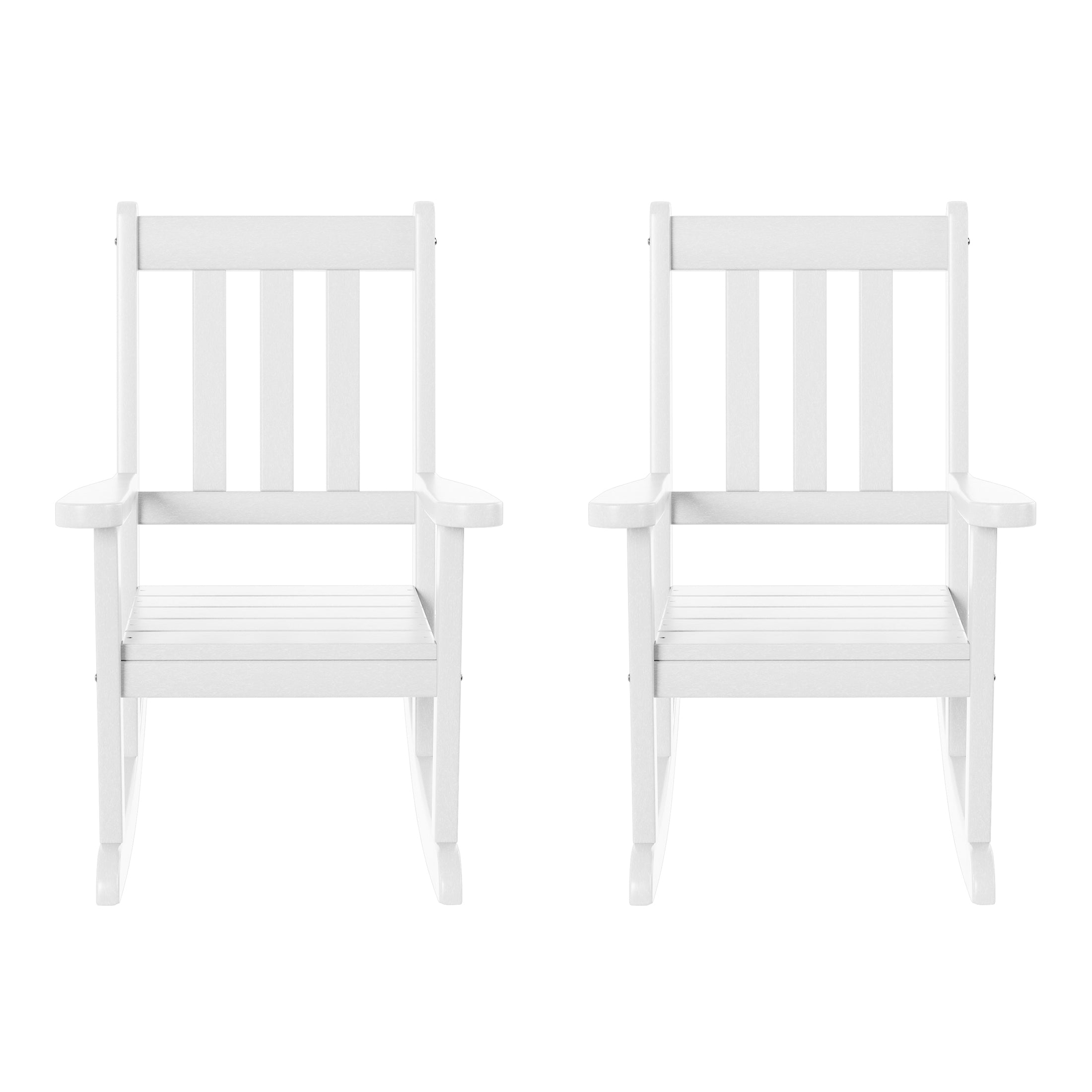 Paradise Outdoor HDPE Plastic Preschool Toddler Rocking Chairs (Set of 2)