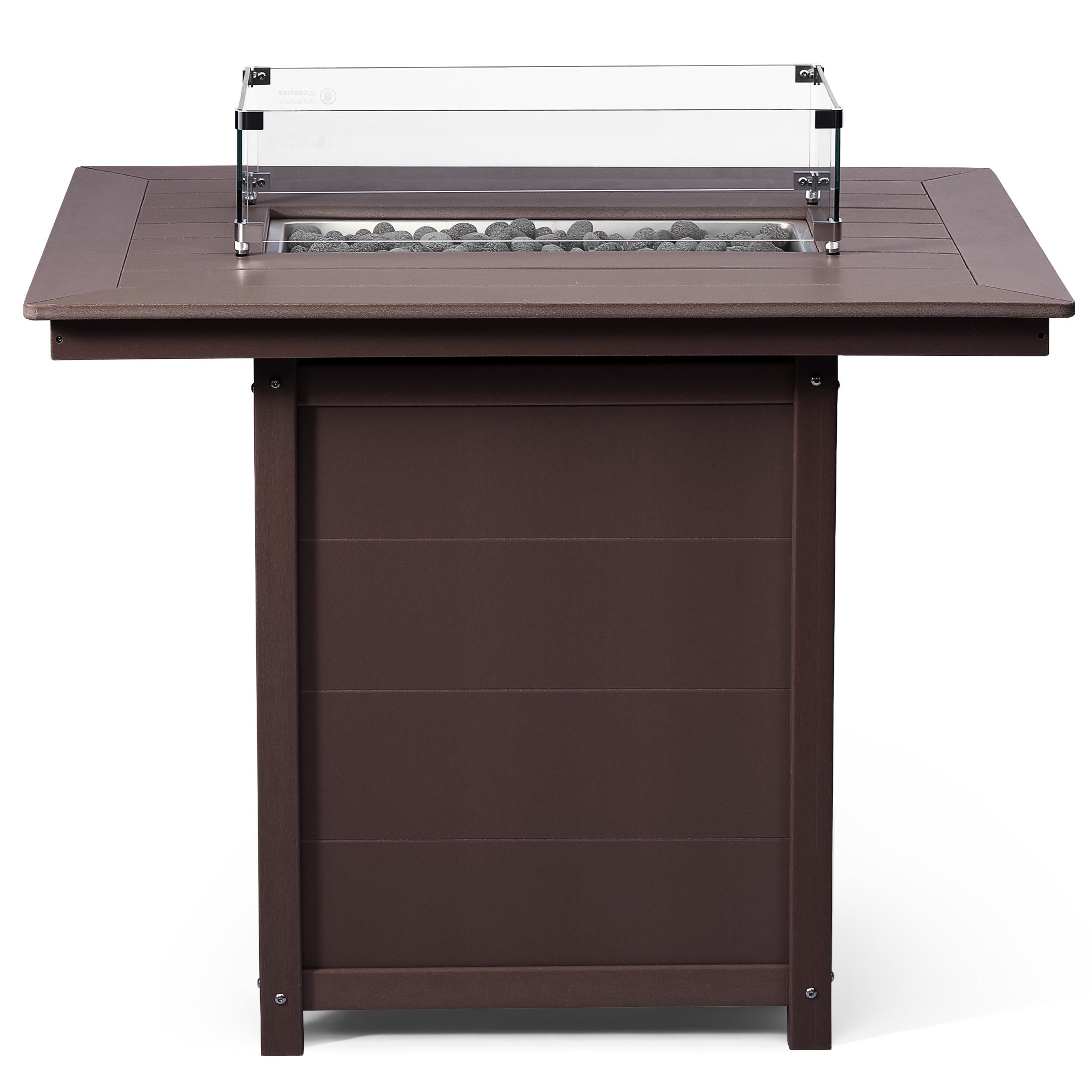 Sol 46" Modern Outdoor Patio Gas Propane Rectangle Fire Pit Table