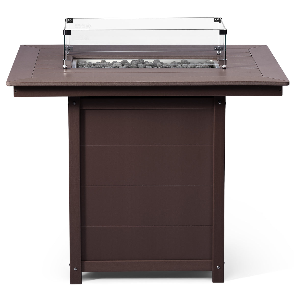 Sol 46" Modern Outdoor Patio Gas Propane Rectangle Fire Pit Table