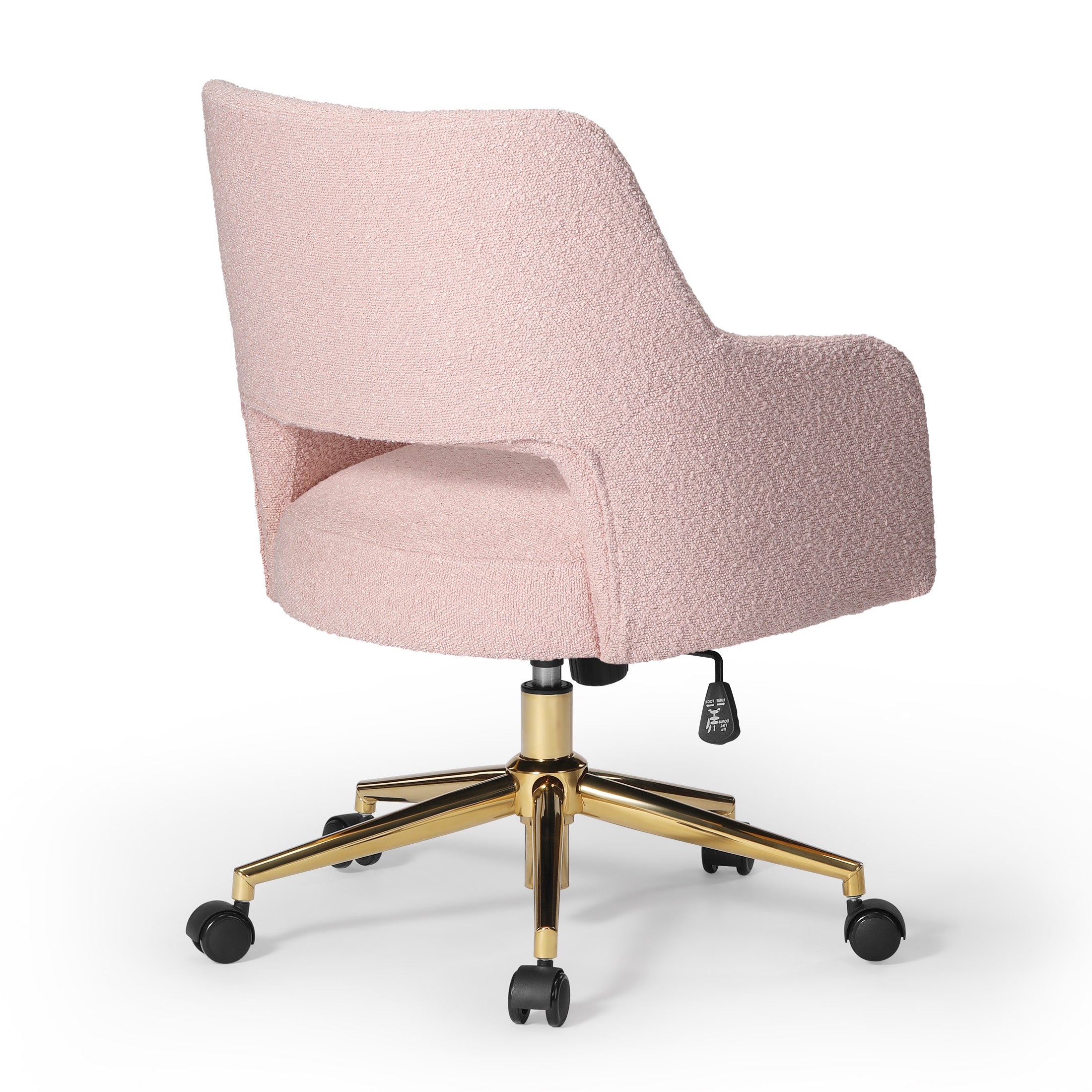 Amélie Mid-Century Modern Swivel Office Vanity Chair with Wheels