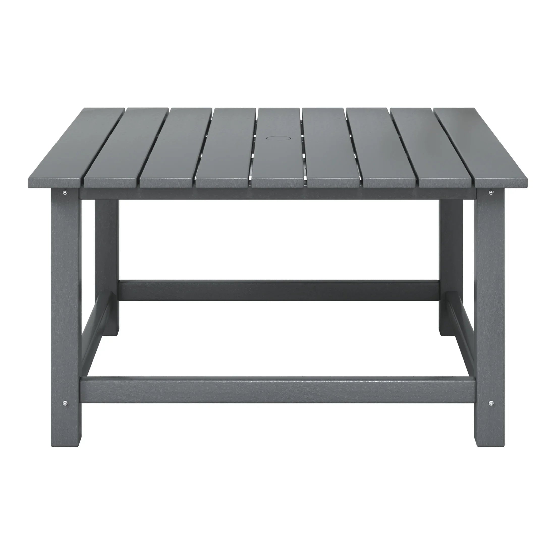 Portside 5-Piece Outdoor Patio HDPE Adirondack Chair With Square Coffee Table Conversation Set