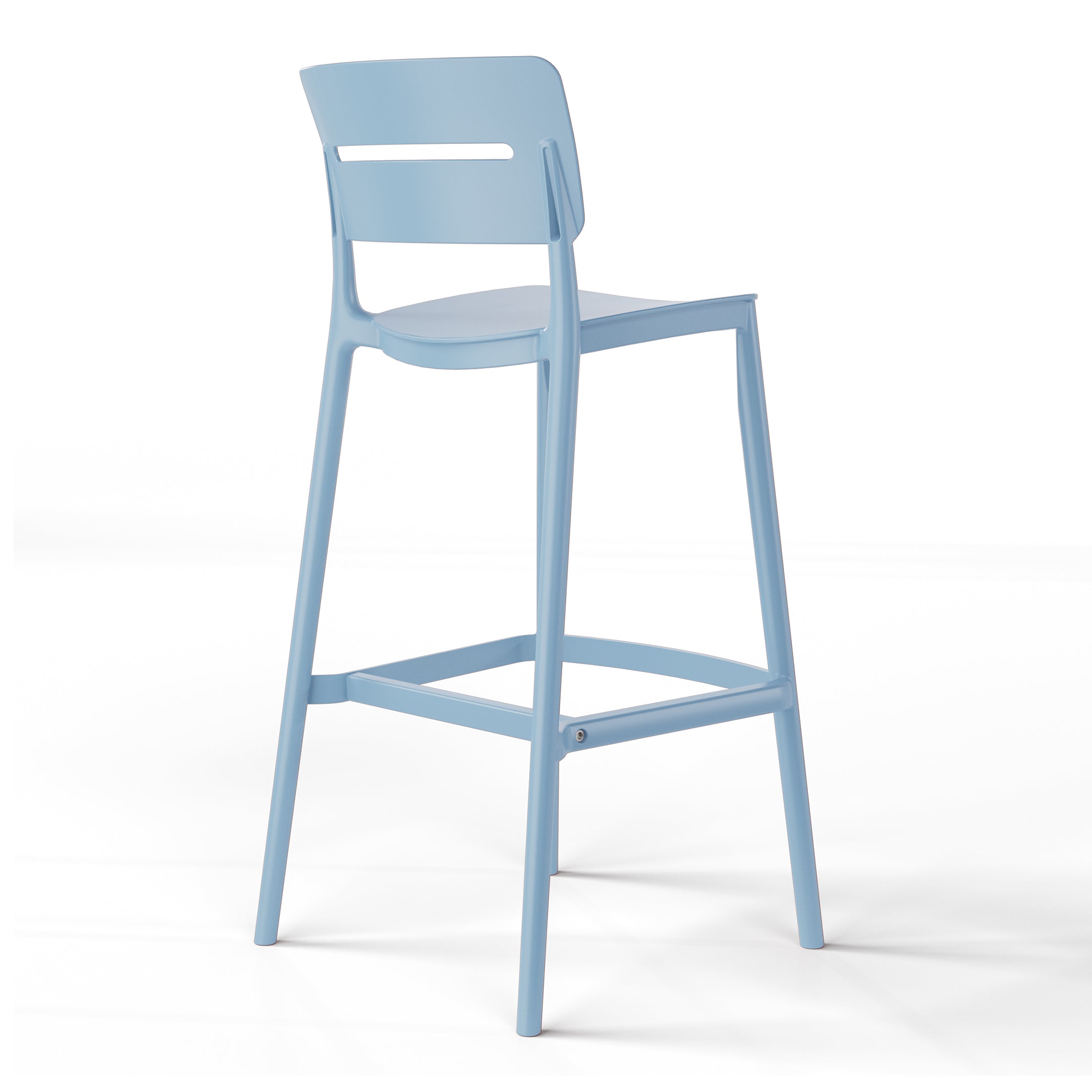 Sunshine Stackable Polypropylene Resin Plastic Outdoor Patio Bar Stools (Set of 2)
